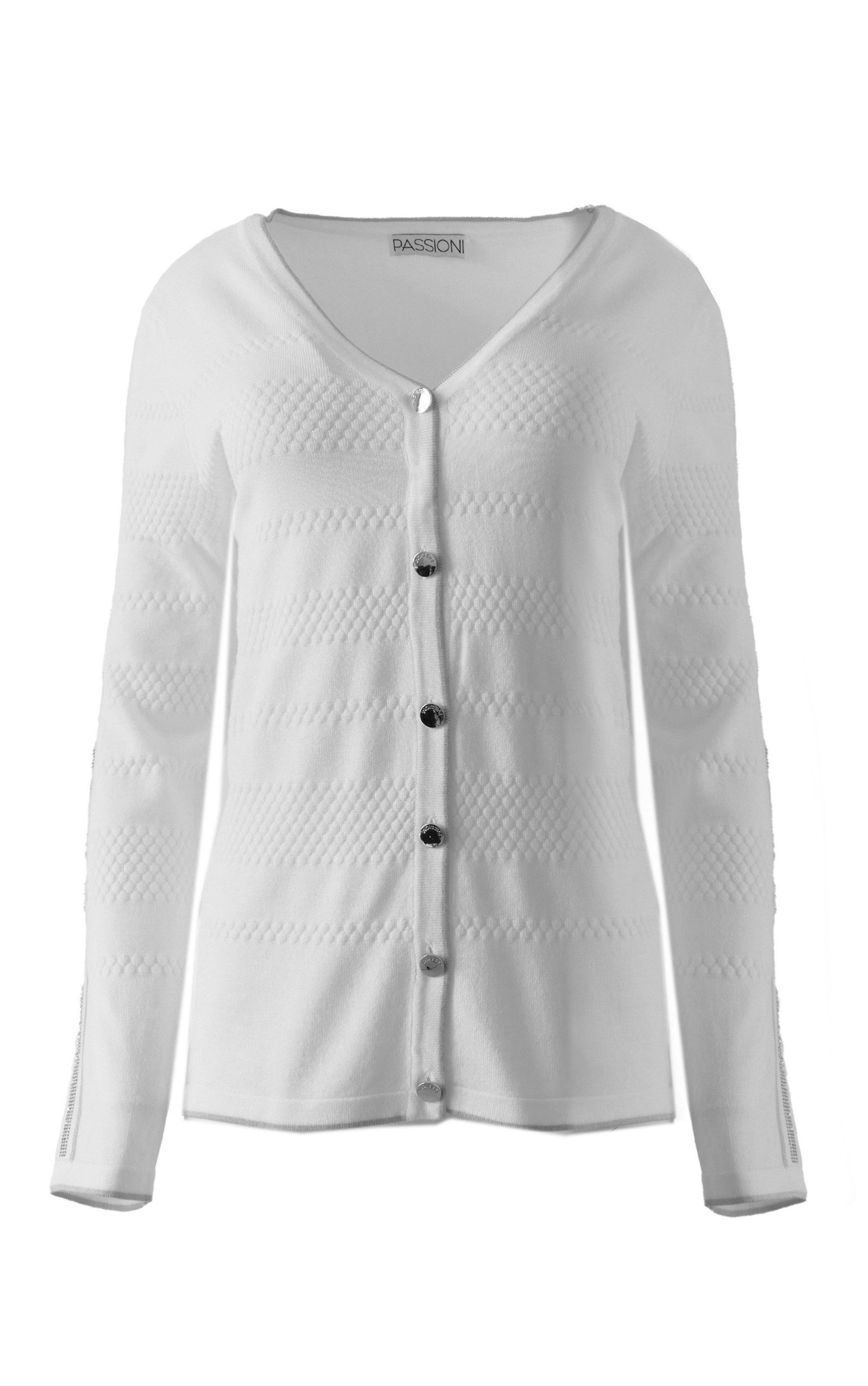 Cardigan mit Knöpfen und Lurex Streifen