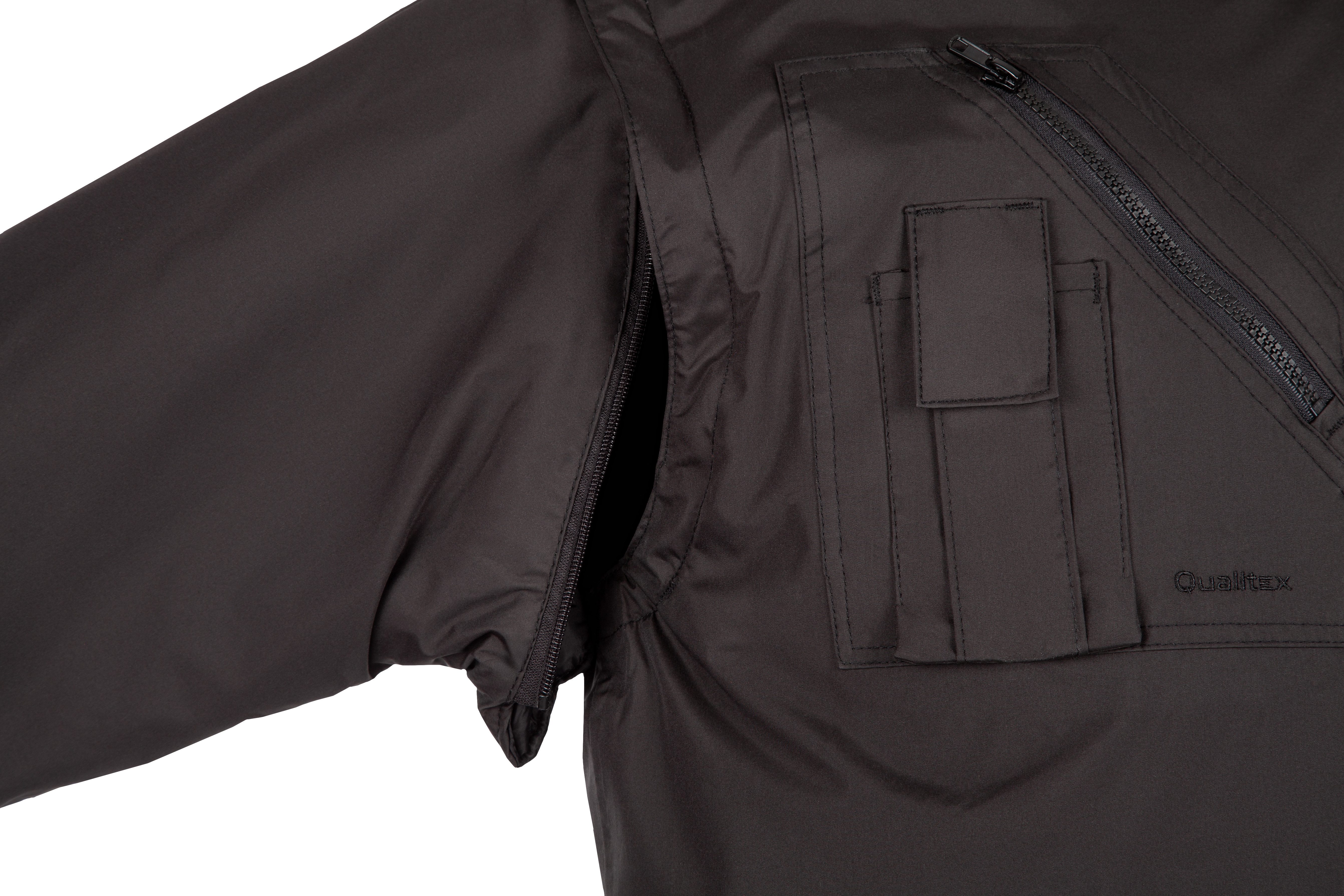 Qualitex Workwear Pilotenjacke 4-in-1 Herren SECURITY warme Arbeitsjacke Bomberjacke wasserfest abnehmbare Ärmel, winddicht, ideal für Arbeit & Outdoor – Bild 4 von 5