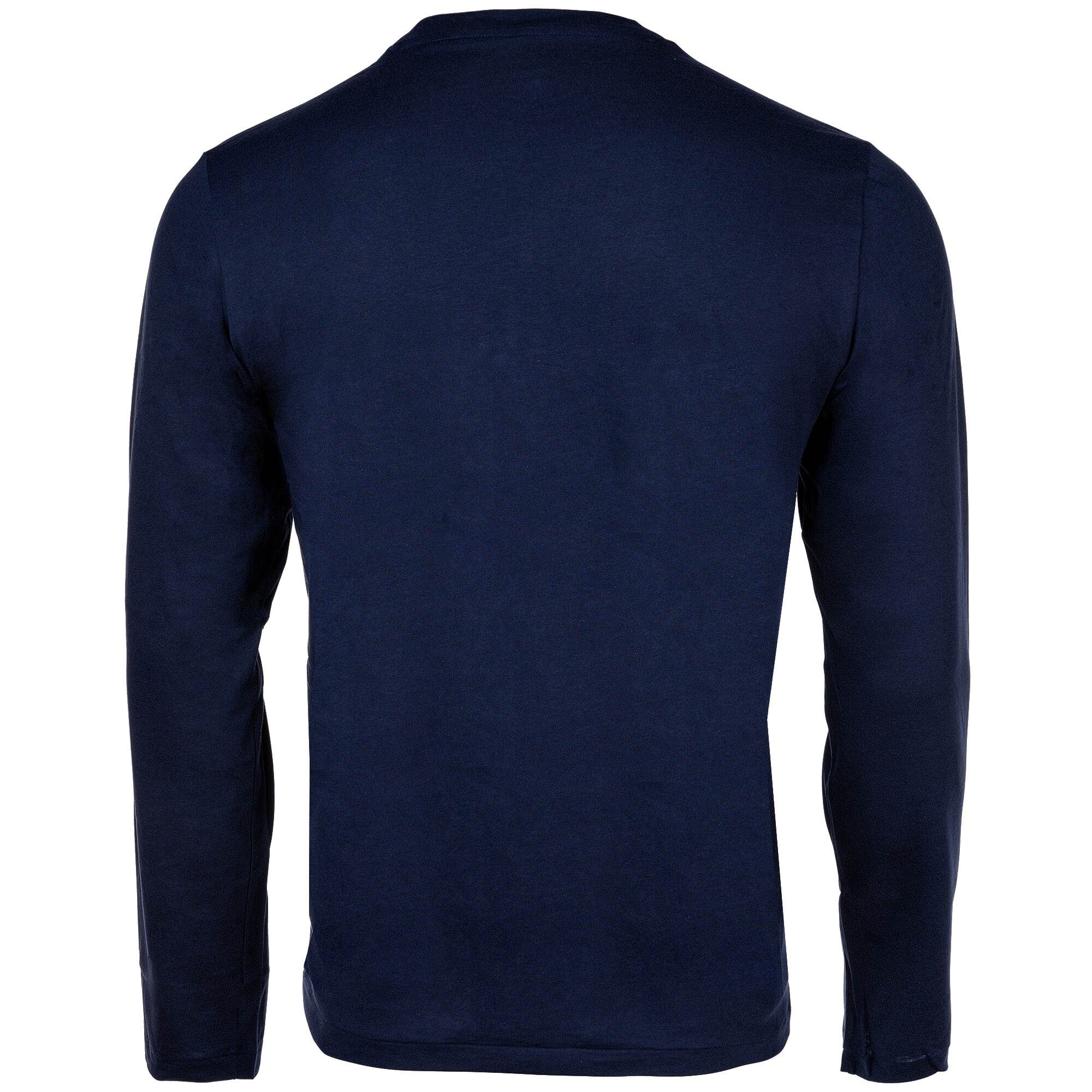 CREW-SLEEP Herren Marineblau Ralph LS TOP T-Shirt - Langarmshirt Polo Lauren