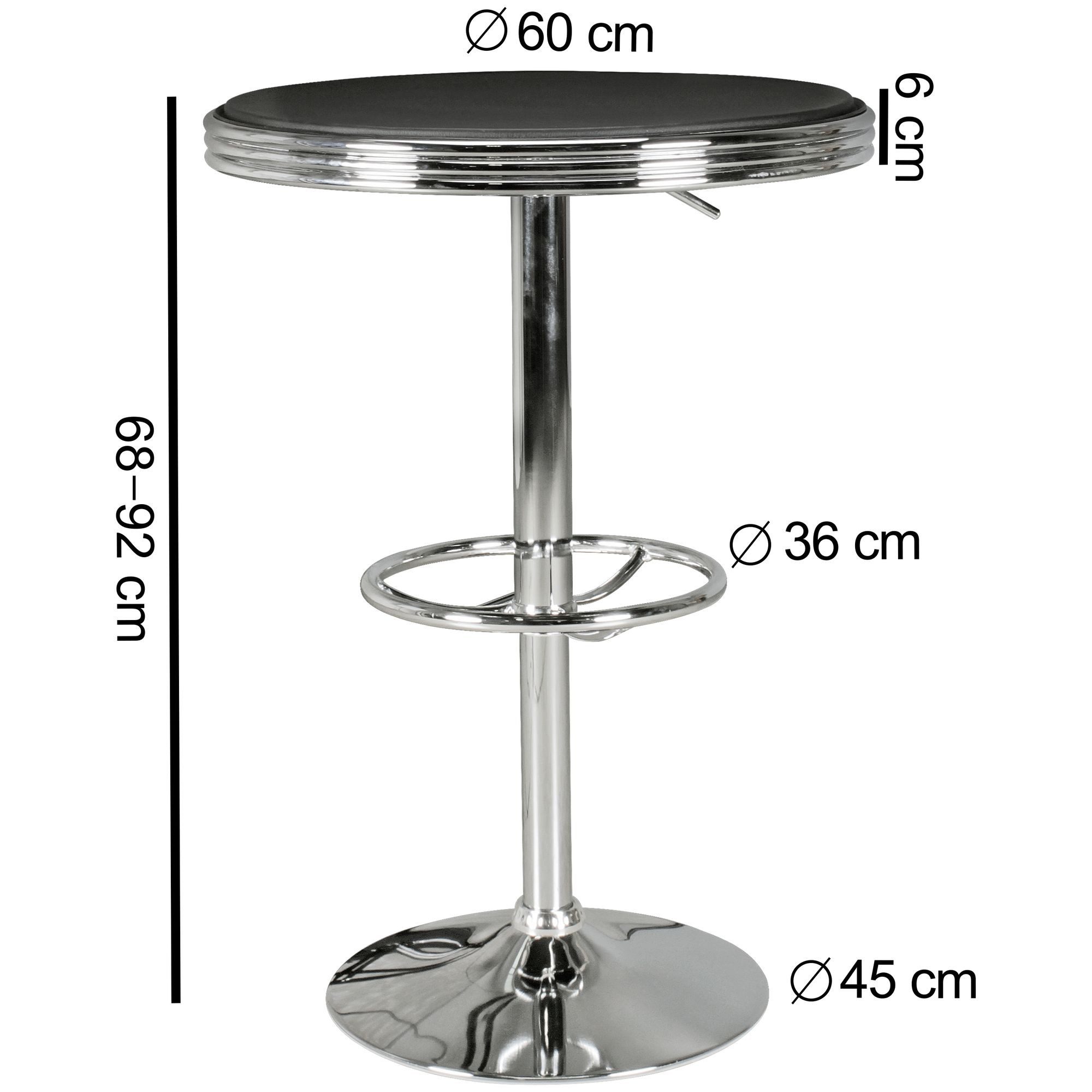 FINEBUY Bartisch Bartisch Ø 60 cm günstig online kaufen
