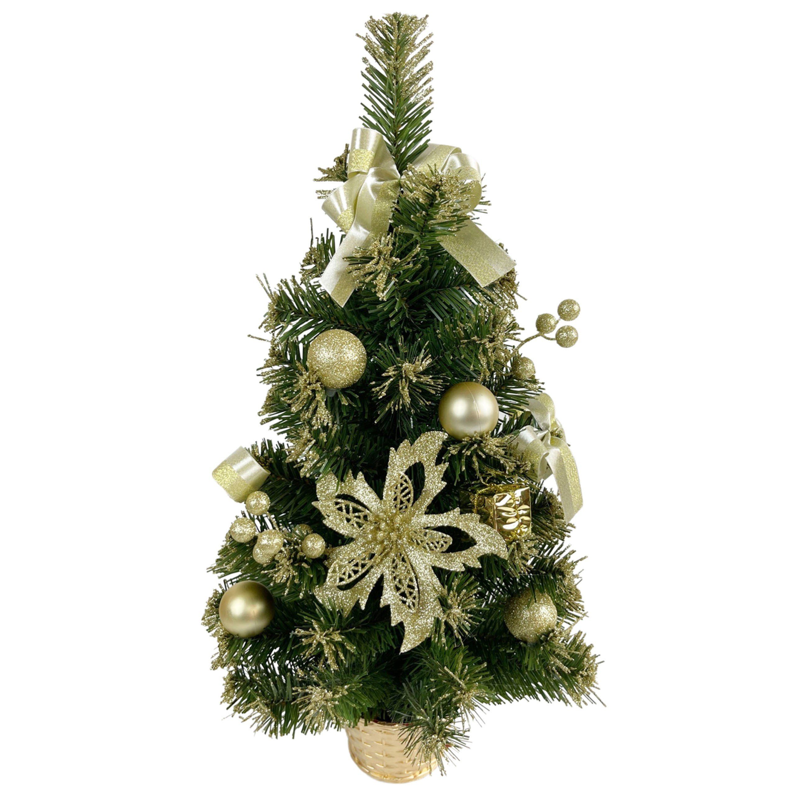 Sarcia.eu Künstlicher Weihnachtsbaum Künstlicher Weihnachtsbaum, goldene Dekorationen in einem 60cm Topf