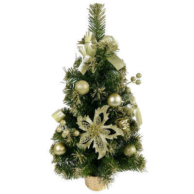 Sarcia.eu Künstlicher Weihnachtsbaum Künstlicher Weihnachtsbaum, goldene Dekorationen in einem 60cm Topf