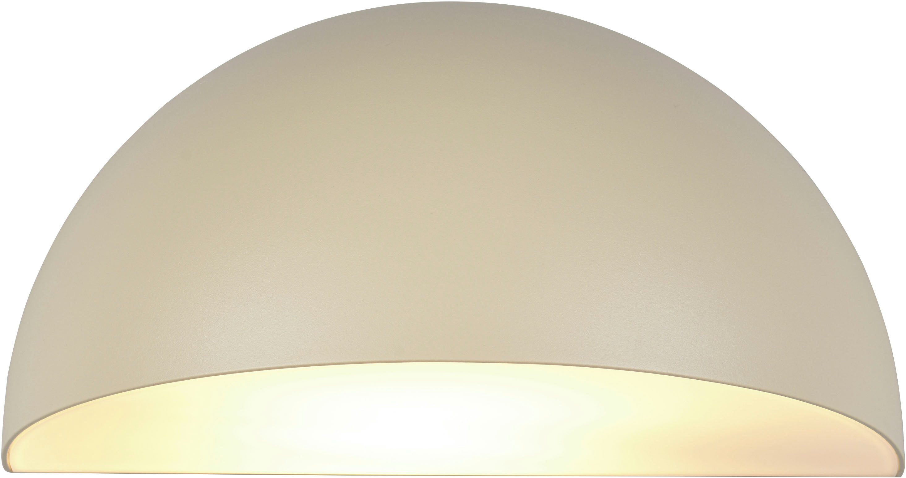 TRIO Leuchten Außen-Wandleuchte MAAS, Hauswand Leuchte Downlight kugelförmig Metall Aluminium IP44, Leuchtmittel wechselbar, warmweiß - kaltweiß, exkl 1x E27 max 10W, Breite 27cm Höhe 14cm, Leuchtmittel wechselbar