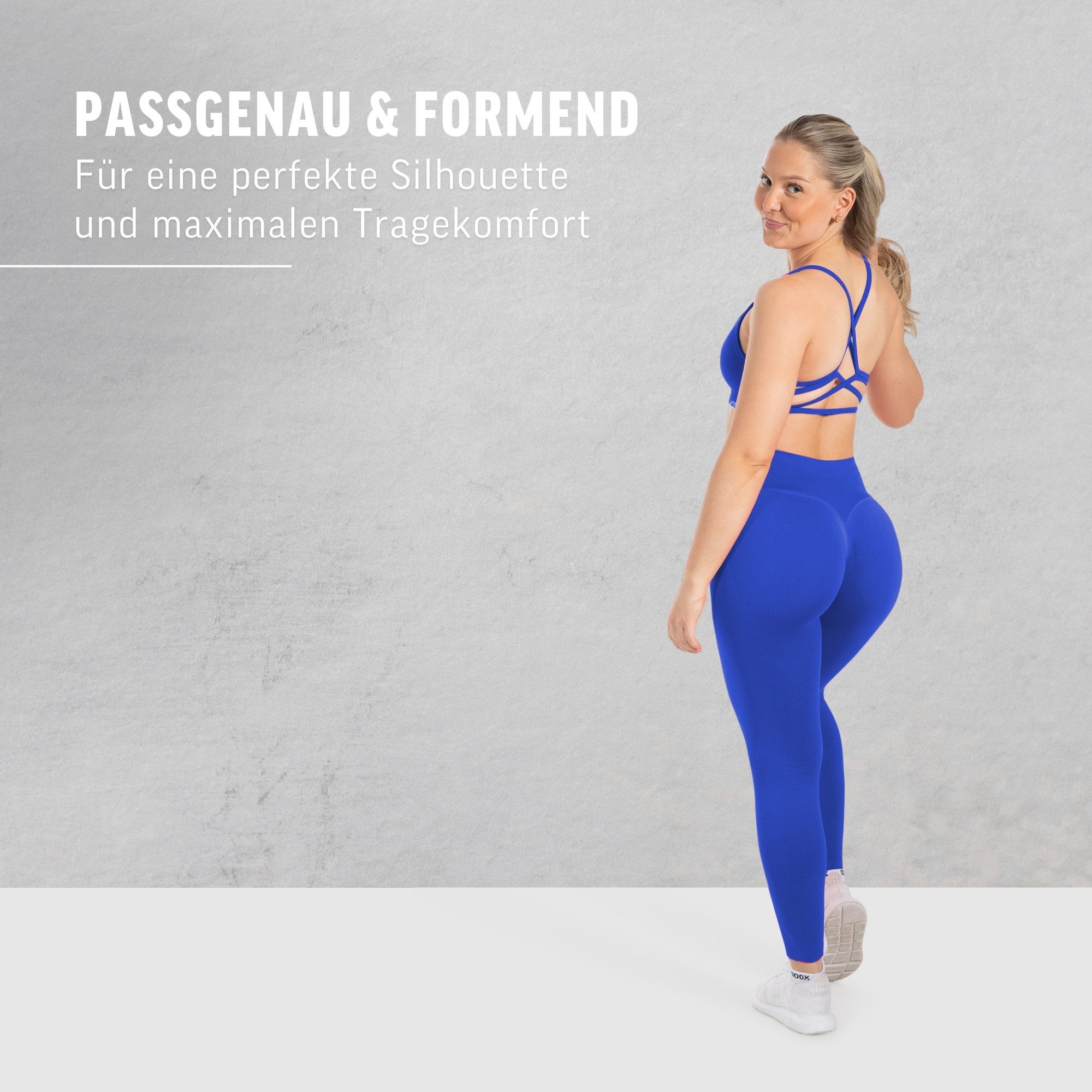 Smilodox Leggings Myrah Scrunch, Butt Lift Sporthose, High Waist V-Shape Yoga Hose Nahtlos, Seamless Schweißabsorbierende Trainingshose, Blickdicht – Bild 3 von 5