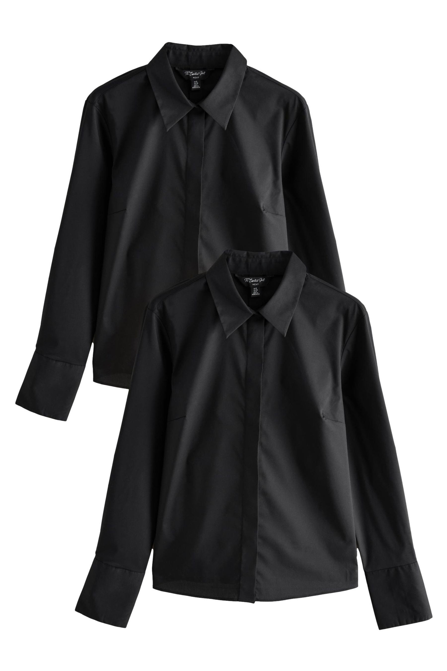 Langarmhemd Essential Langarmshirts mit Stretch im 2er-Pack