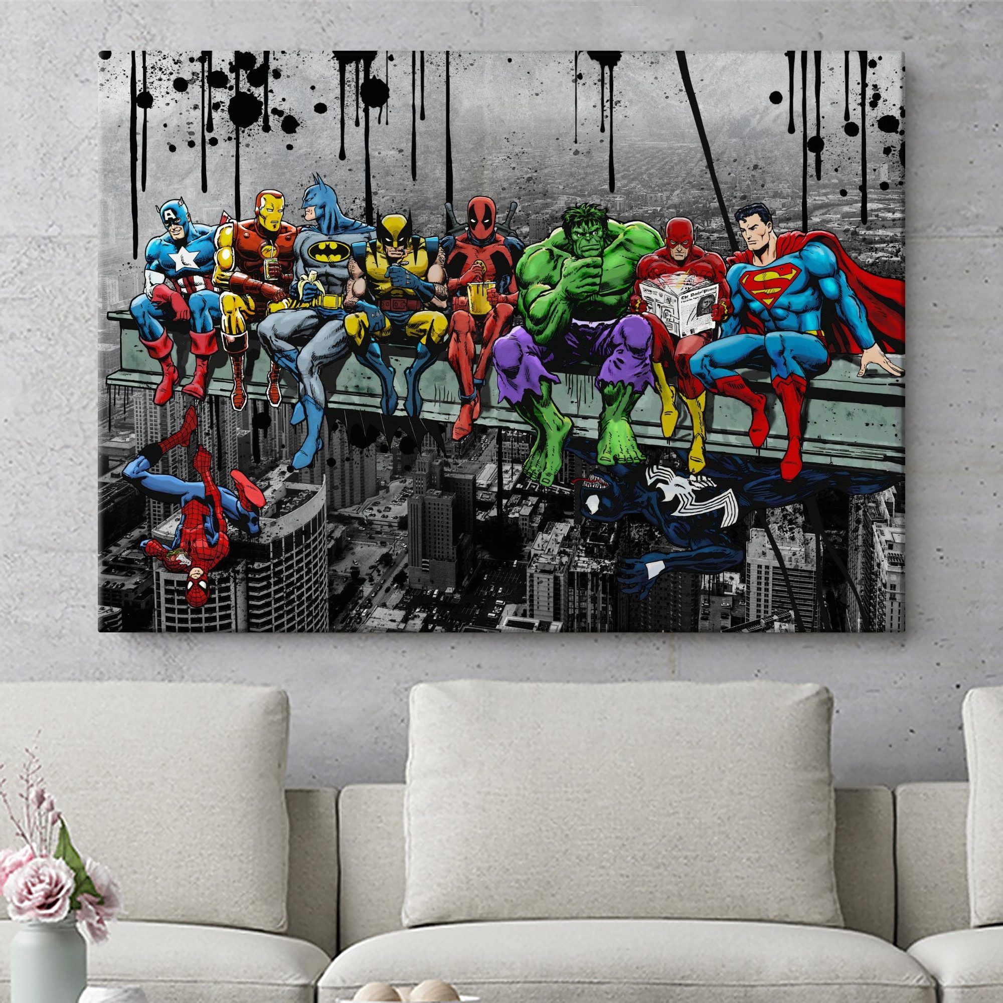 Artmazing Leinwandbild Super Hero Lunch Time, XXL Leinwand 120x80, Poster & günstig online kaufen