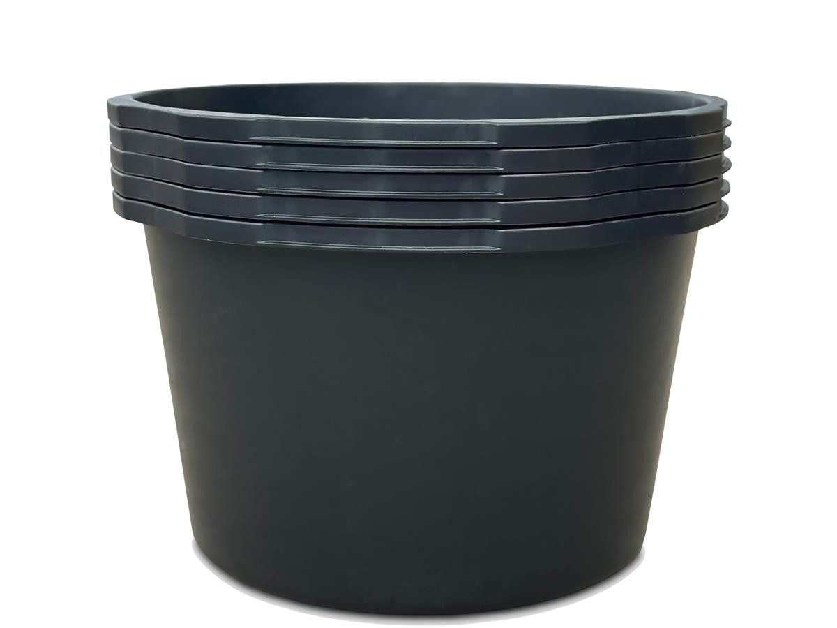 Kistenberg Mörtelkübel KCOR65 5er Set, (Spar-Set, 5-tlg), Skala, 65 Liter, Rund