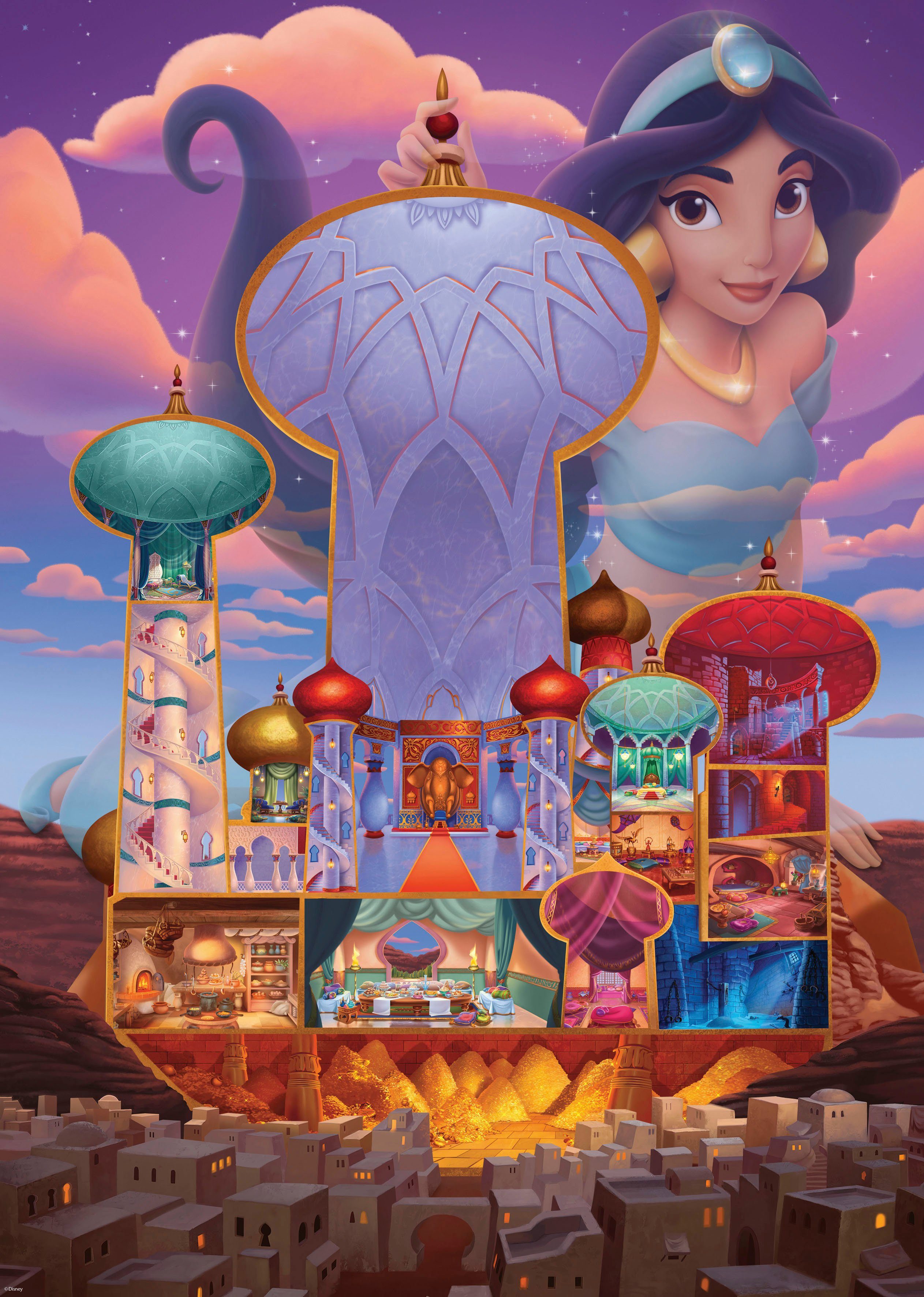 Made Ravensburger Germany Jasmin, Disney 1000 Castle in Puzzle Puzzleteile, Collection,