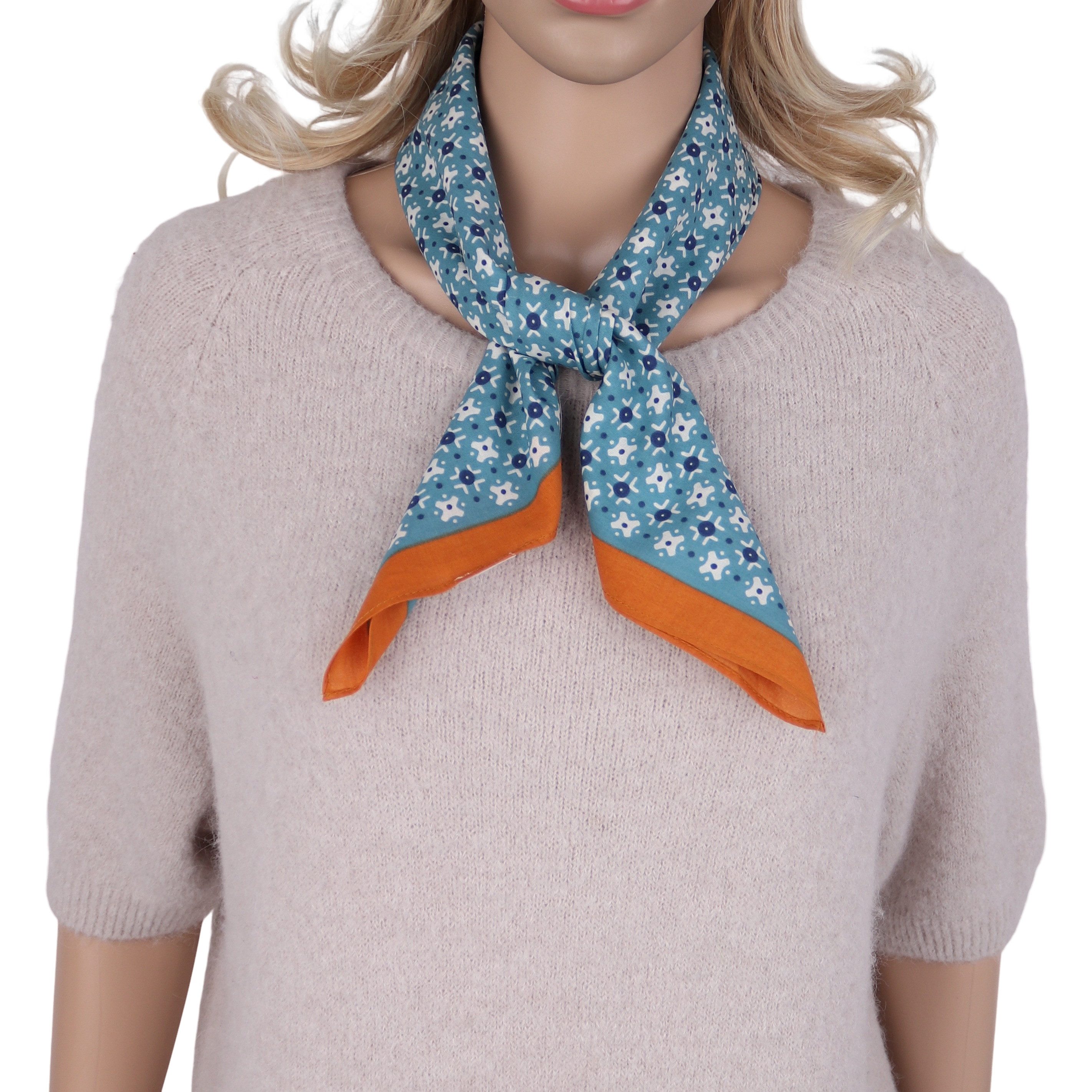 MIRROSI Nickituch Dreicktuch ca. 65 × 65 cm, feine Gewebe aus 100% Baumwolle, Damen Halstuch ideal für Frühling, Sommer oder Herbst
