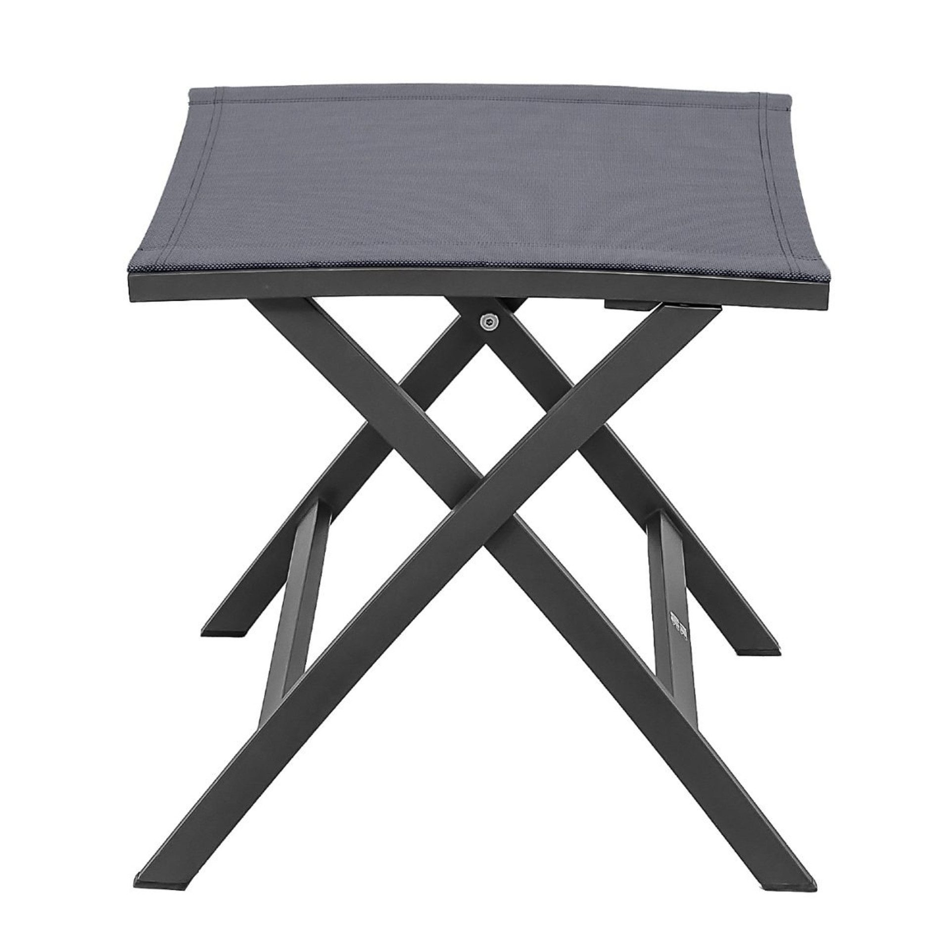 CASA DOMA Gartenlounge-Hocker Mineo, Gartenhocker, Fußhocker, Edelstahl anthrazit, Sunproof® Sling