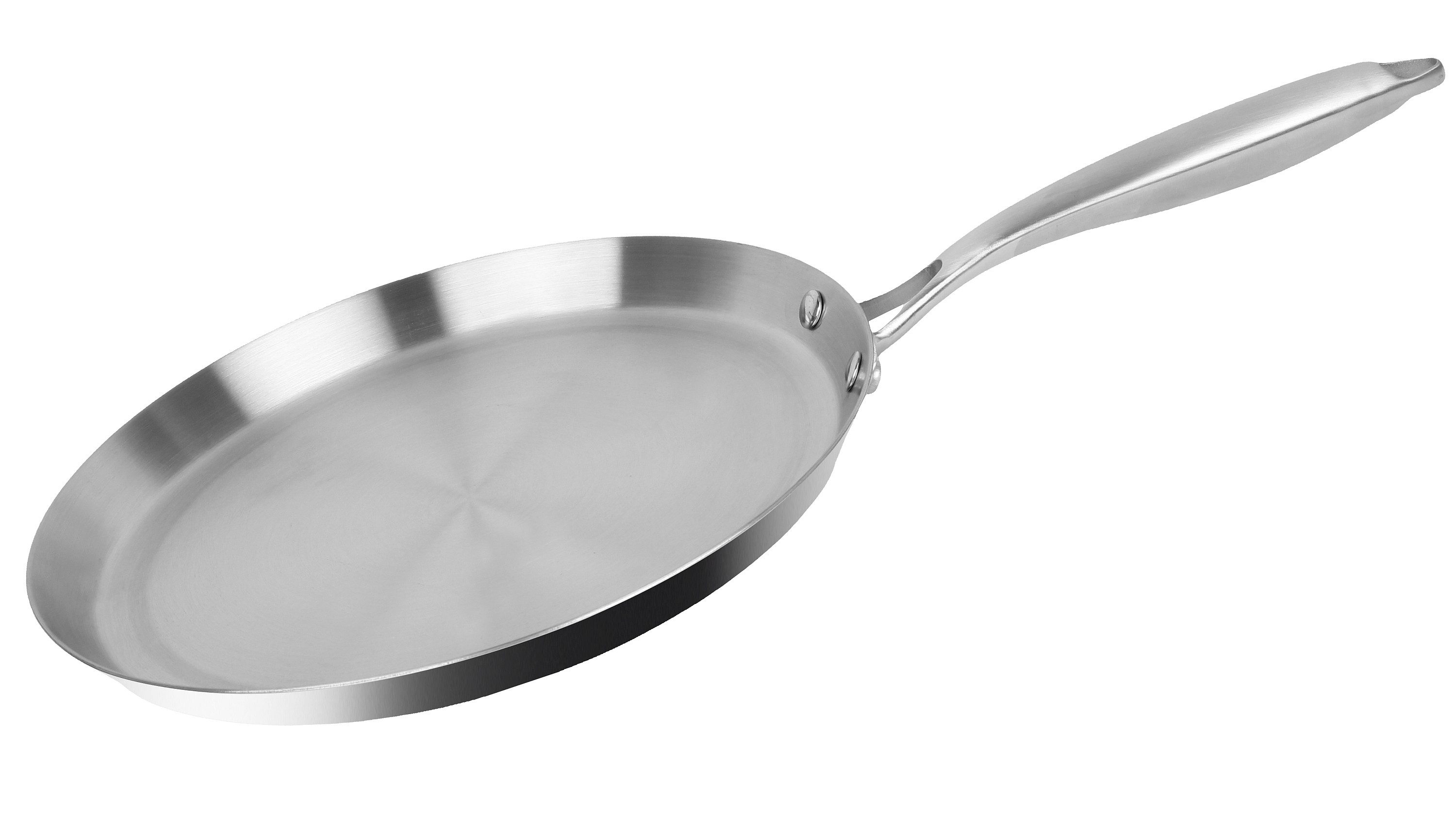 Cheffinger Pfannen-Set Pfannkuchen Crepes Pancake Pfanne Edelstahl Ø28cm Induktion, Material: Edelstahl