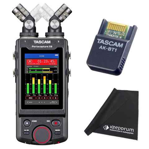 Tascam Portacapture X8 Audio-Recorder Digitales Aufnahmegerät (mit Bluetooth-Adapter und Tuch)