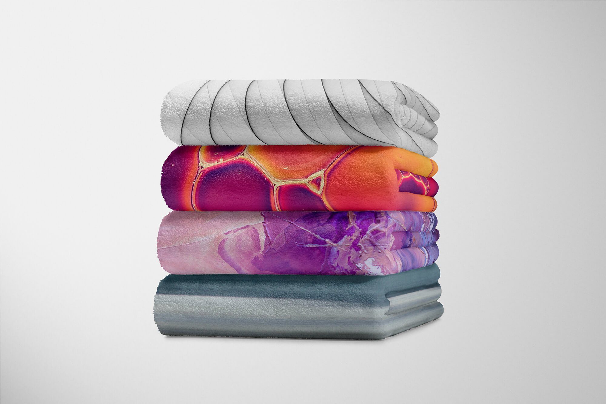 Handtuch Art Handtücher Baumwolle-Polyester-Mix Handtuch Sinus Kunstvoll, mit Abstrakt Fotomotiv Farbe Saunatuch Strandhandtuch Kuscheldecke (1-St),