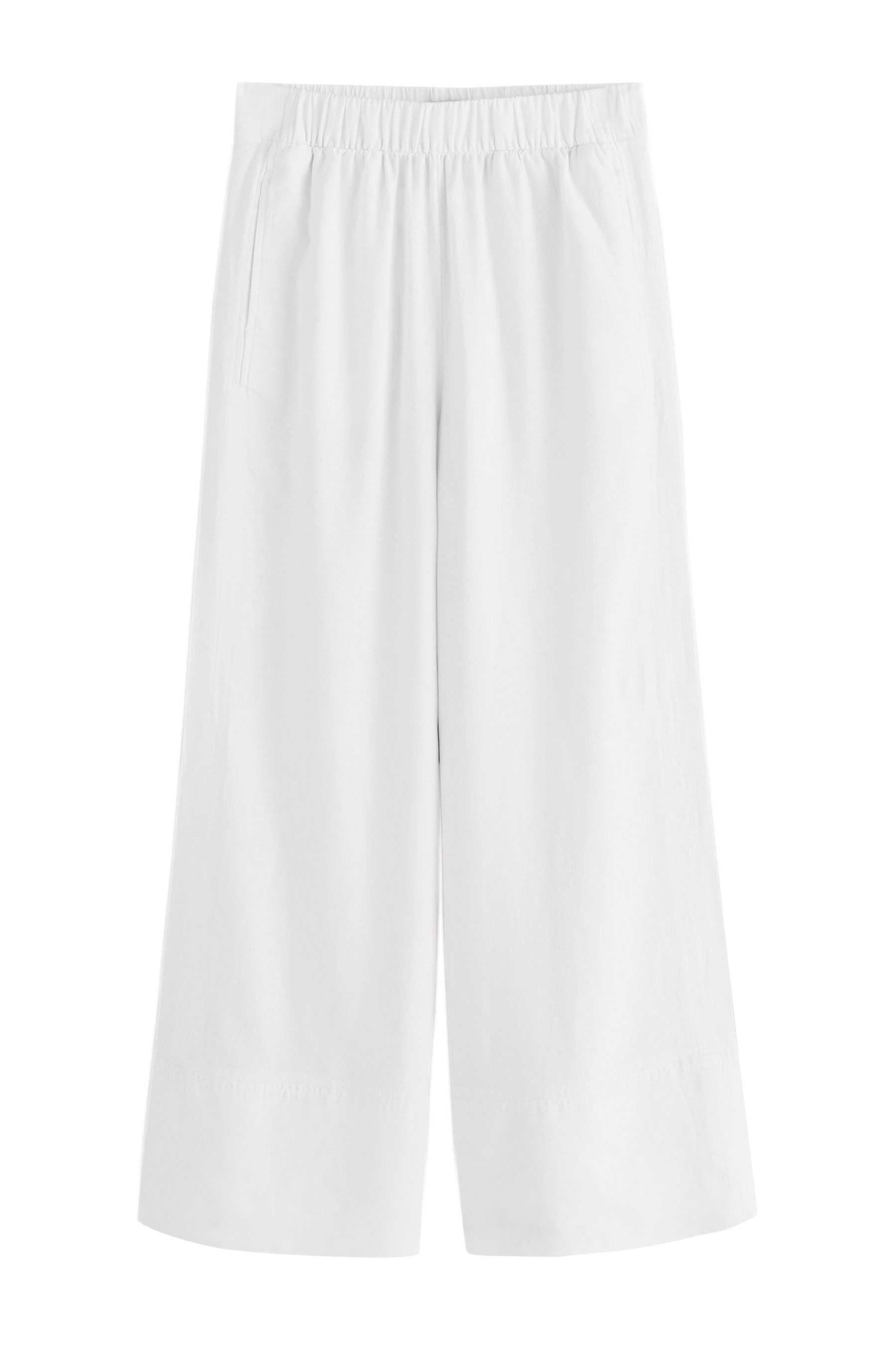 Palazzohose Hose aus Leinenmischung mit weitem Bein