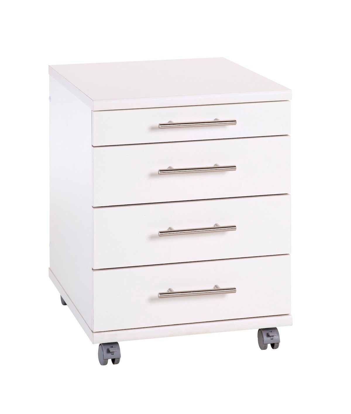 MÖBELPARTNER Rollcontainer Rollcontainer Eagle, HxBxT 57x42x50 cm (Höhe mit Rollen), Weiß