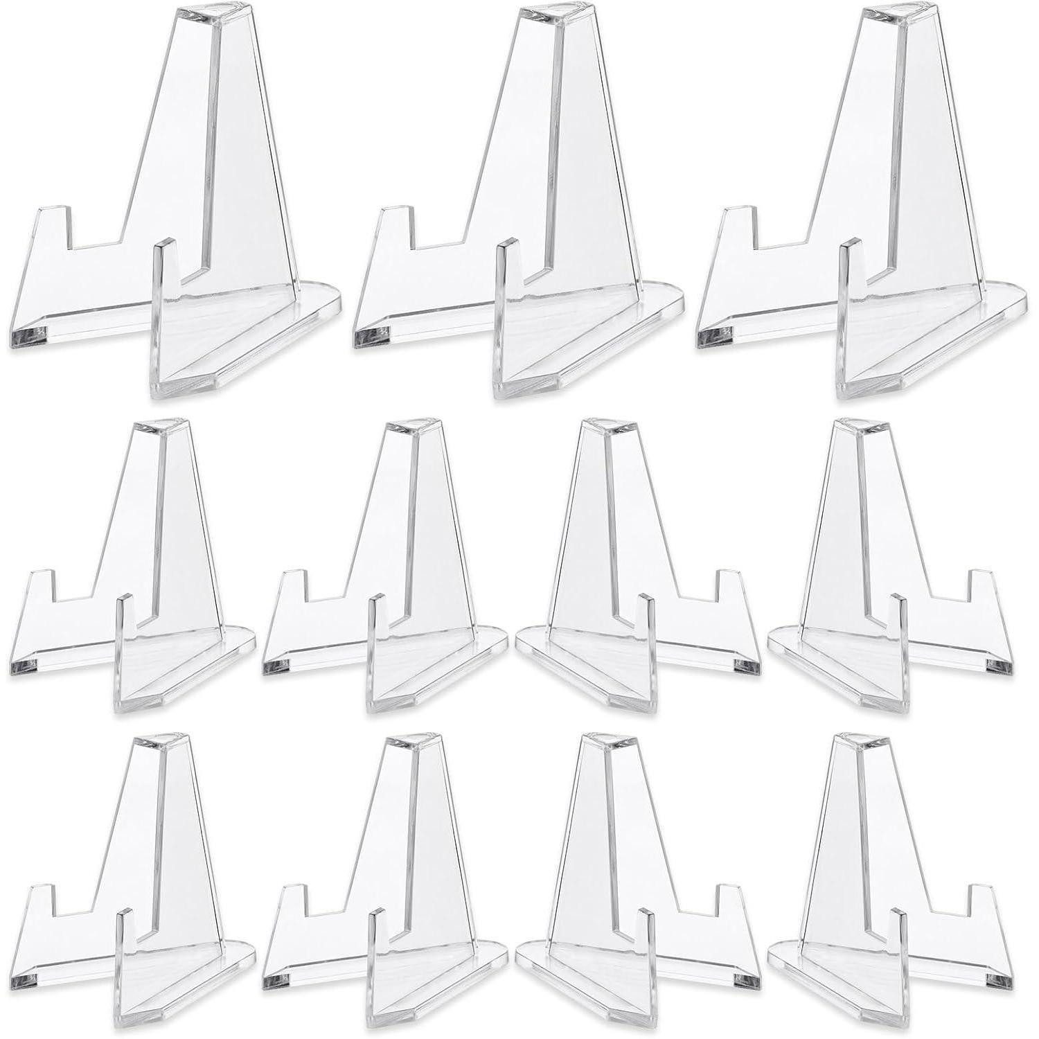 LuxusKollektion Mini Staffelei 24 Stück Acryl Staffelei Kartenständer Mini Transparent Münzen