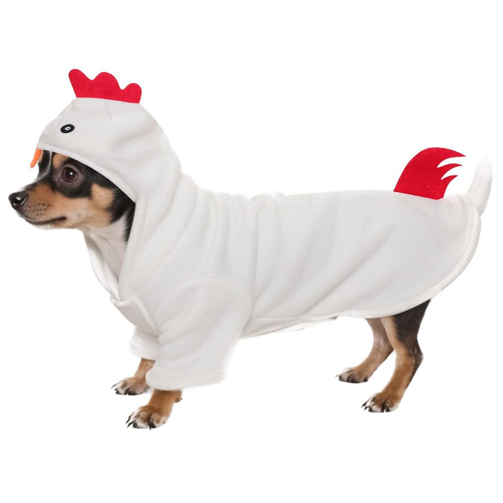 Ledander Hundekostüm Hühnchenkostüm für Hunde, Kapuzenpullover für Haustiere, geeignet für mittelgroße und kleine Haustiere,Cosplay-Bekleidung