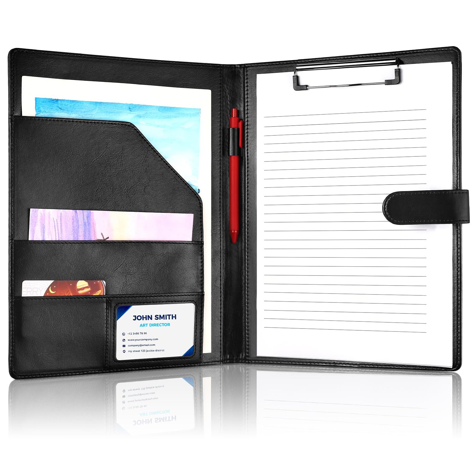 FOUORTUNATE-BEE Konferenzmappe Klemmbrett A4 mit Deckel (PU-Leder Klemmbret günstig online kaufen