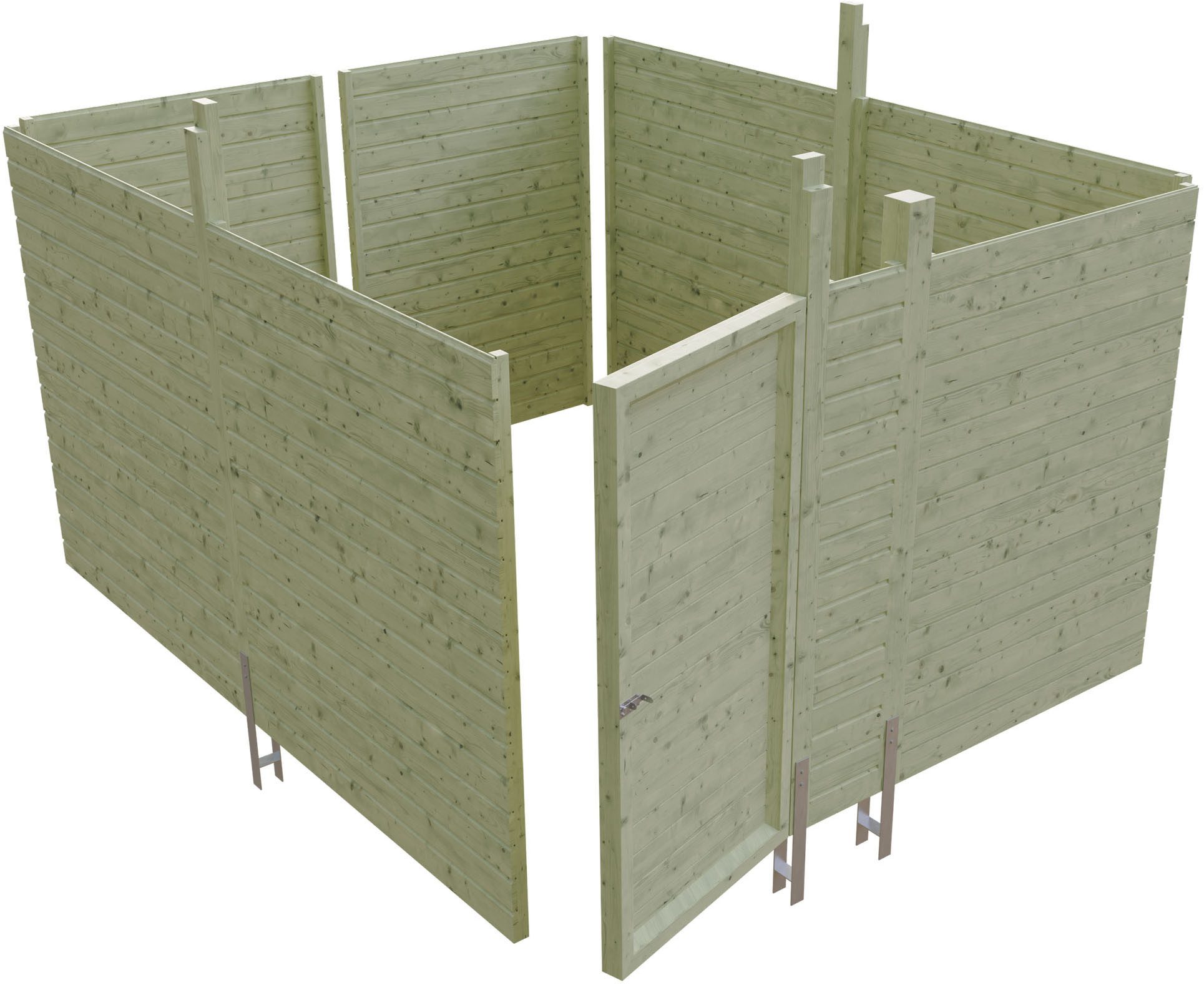 Skanholz Carport-Geräteraum Abstellraum C4, BxT: 378x317 cm, aus Profilschalung