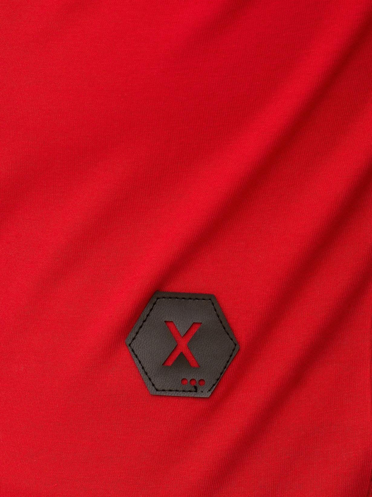 Freizeit OneRedox Rot 1307C 1-tlg) Polo Fitness Casual Kurzarmshirt (Shirt T-Shirt Tee,