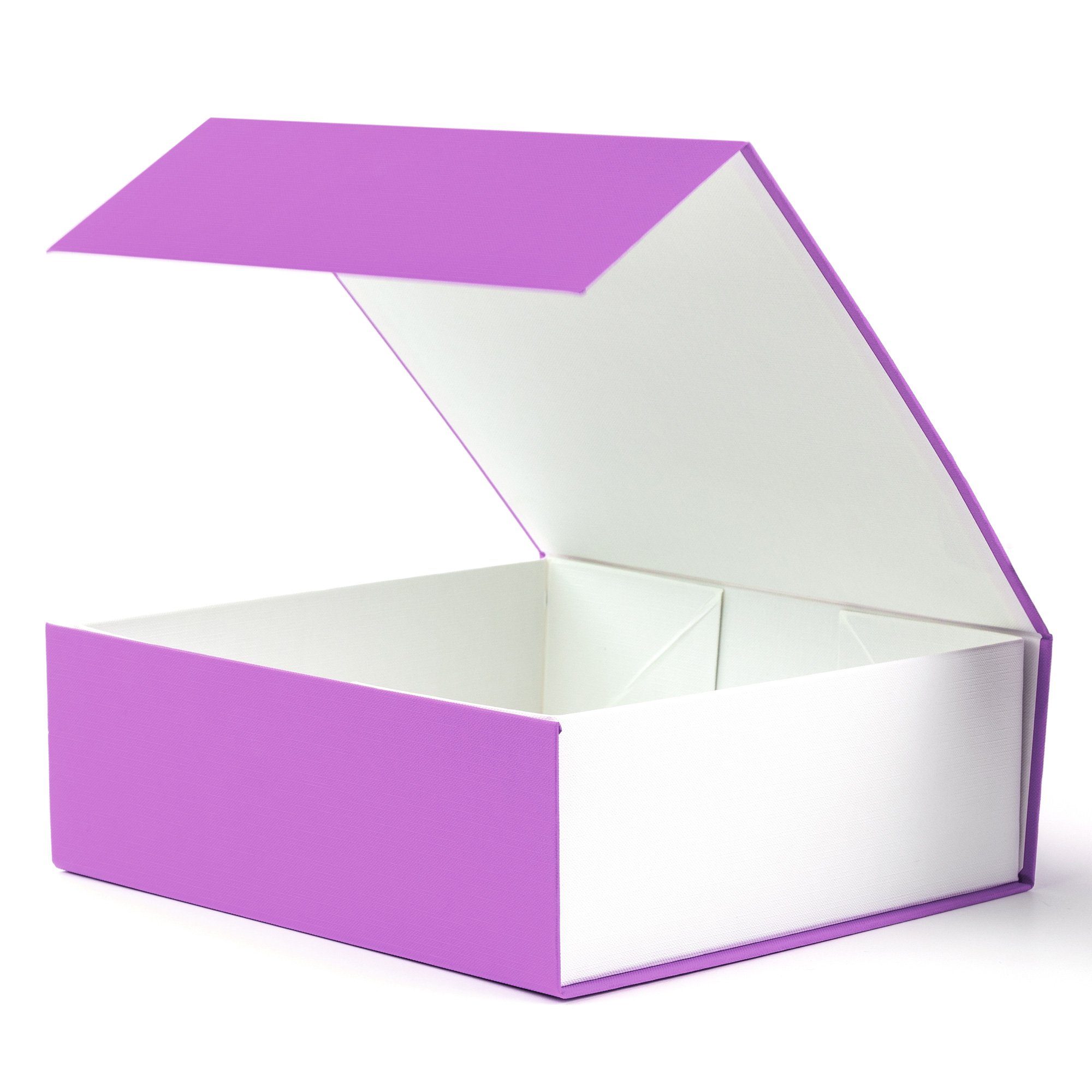 AdelDream Aufbewahrungsbox Geschenkbox Rechteck mit Deckel und Magnet für Hochzeiten, Geburtstagsgeschenk und Babybrautjungfer Geschenkbox Violett