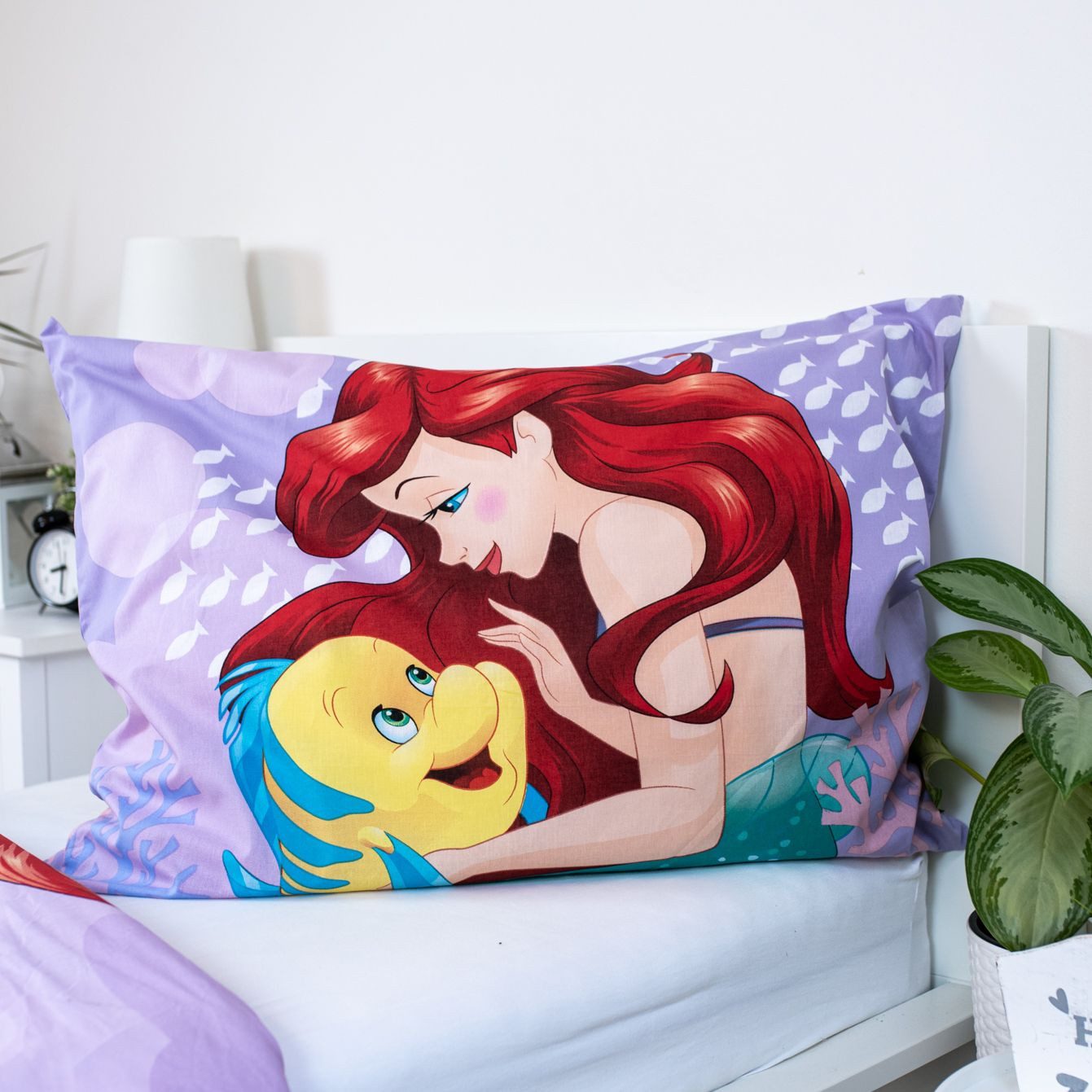 Disney Wendebettwäsche Disney Ariel Meerjungfrau Bettwäsche Set 140x200 cm 100% Baumwolle, Renforce, 2 teilig, Wendbar mit 2 Motiven