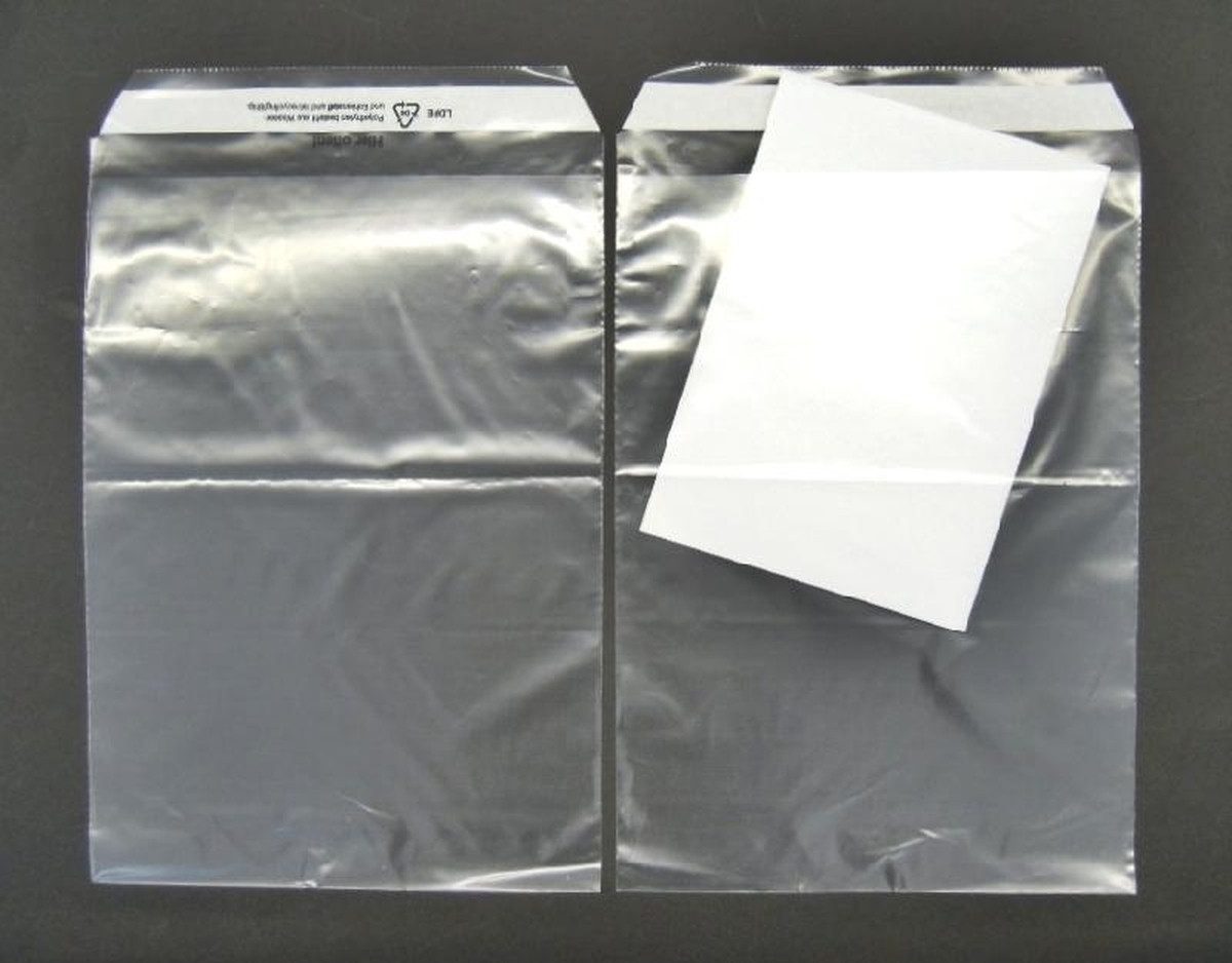 Blanke Briefhüllen Versandtasche Versandtaschen C4 54 my haftklebend VE=1000 Stück transparent.