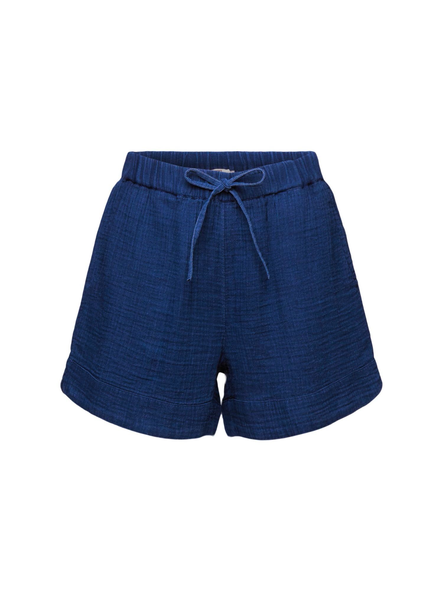 (1-tlg) Esprit % 100 Pull-on-Shorts Shorts Crinkle-Optik, in Baumwolle