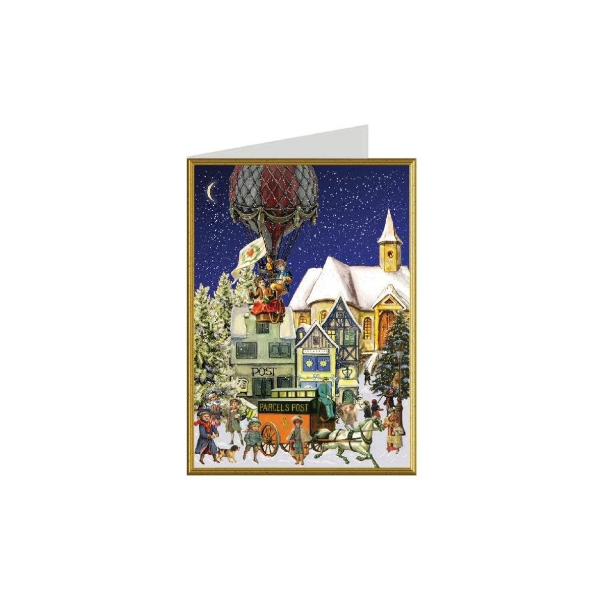 Richard Sellmer Verlag Grußkarte - Heißluftballon 99789 - Weihnachtskarte