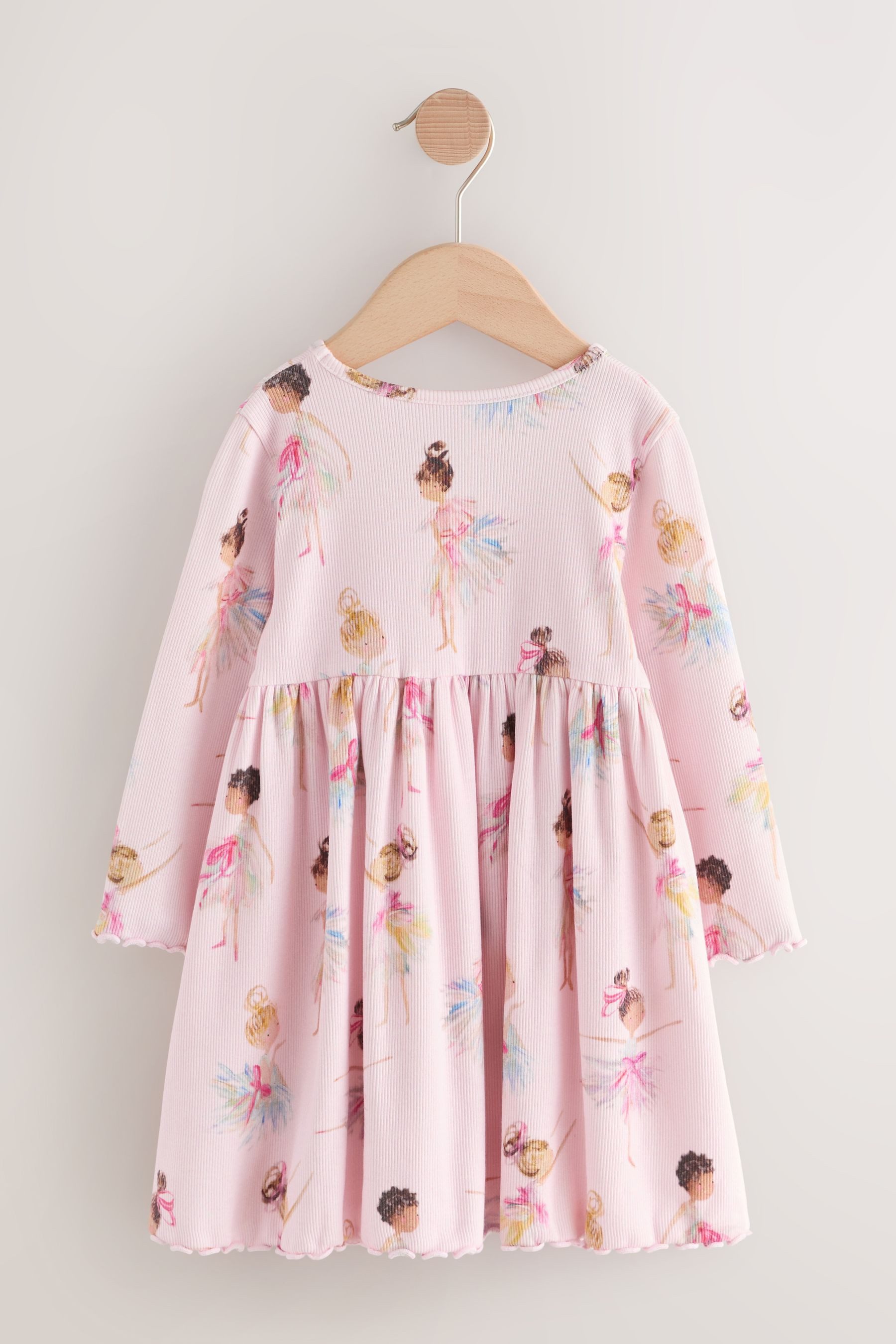 Next Blusenkleid Geripptes Langarmkleid (1-tlg) günstig online kaufen