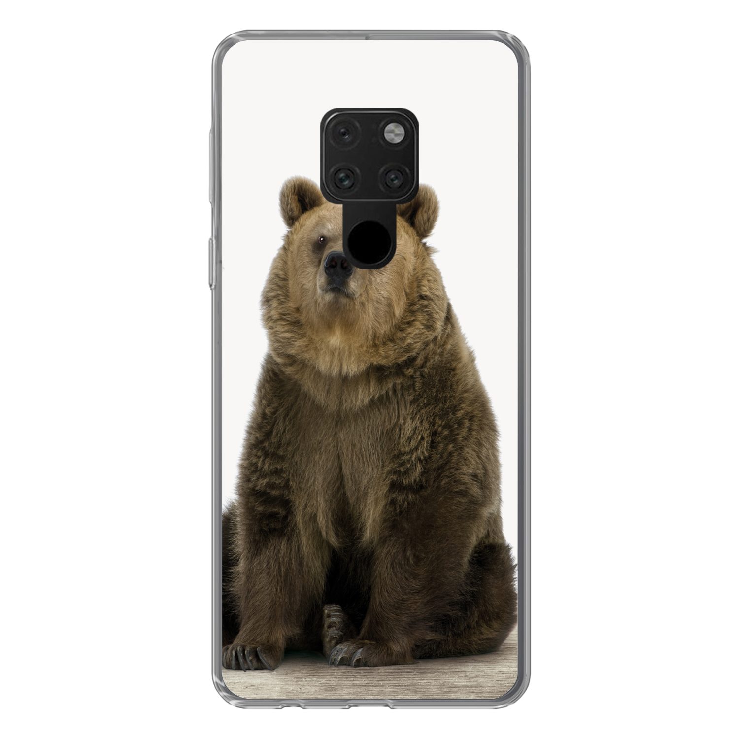 MuchoWow Handyhülle für Huawei P40 Lite Braunbär - Tiere - Bär - Niedlich - Jungen - Mädch, Handy Case, Silikon, Bumper Case Dünn