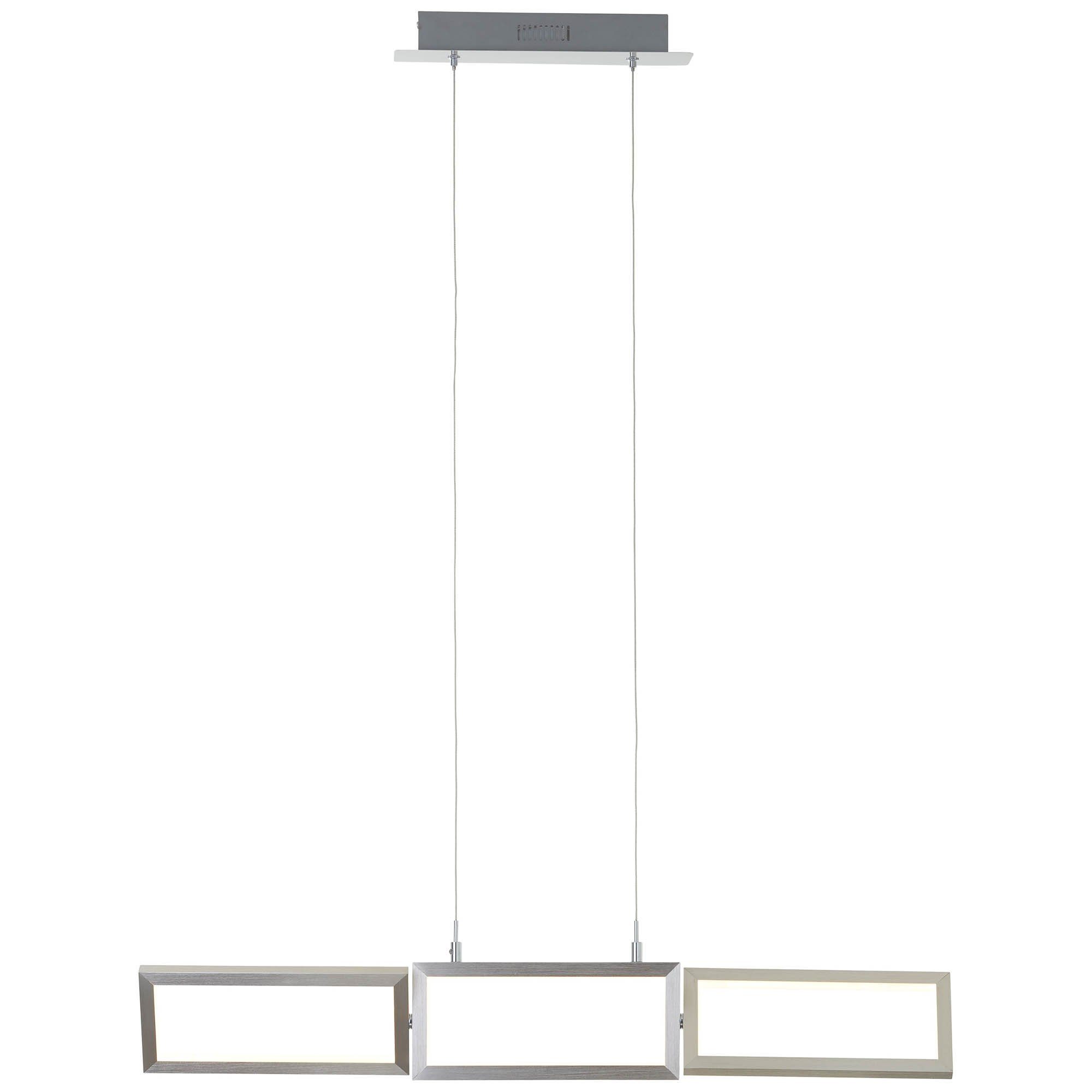 Brilliant Pendelleuchte Tunar, LED fest integriert, Warmweiß, LED Hängelampe 3flg alu