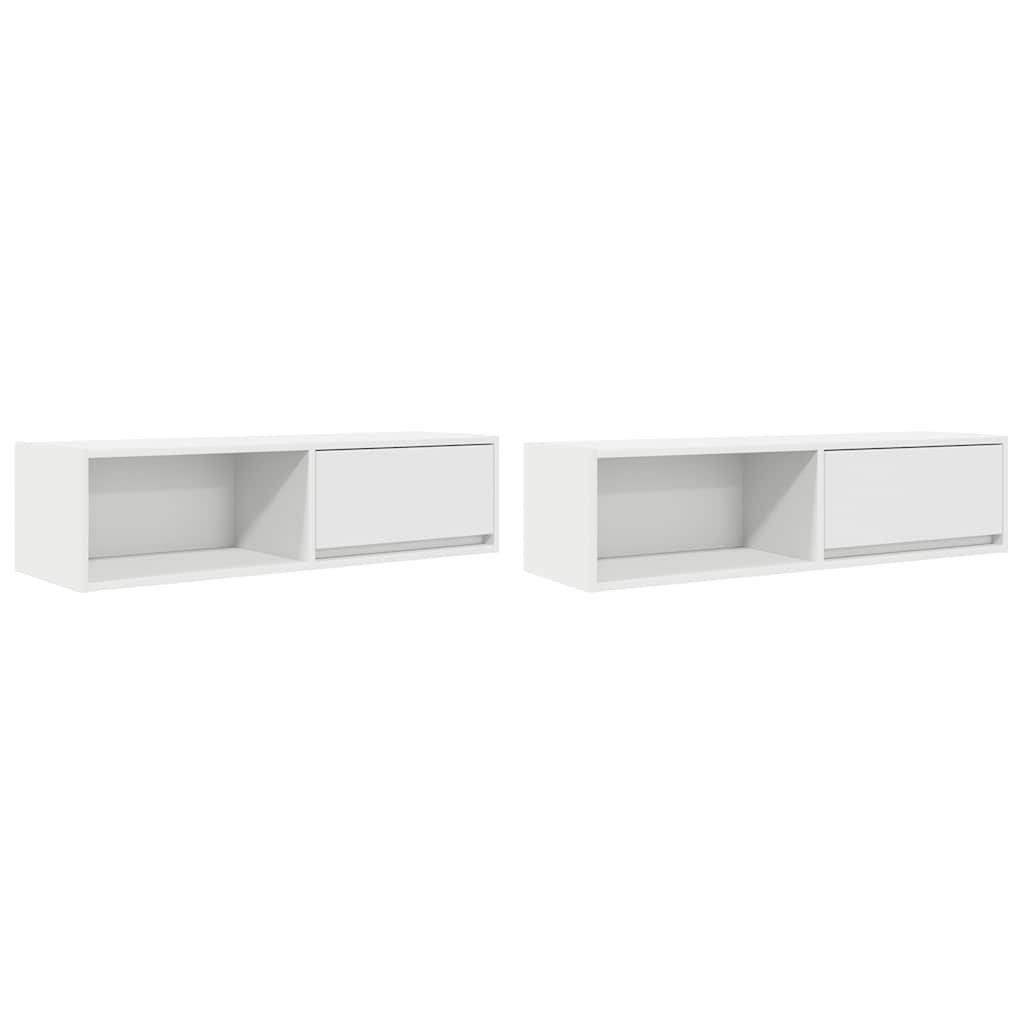 vidaXL TV-Schrank TV-Schränke 2 Stk. Weiß 100x31x25,5 cm Holzwerkstoff (2-St)