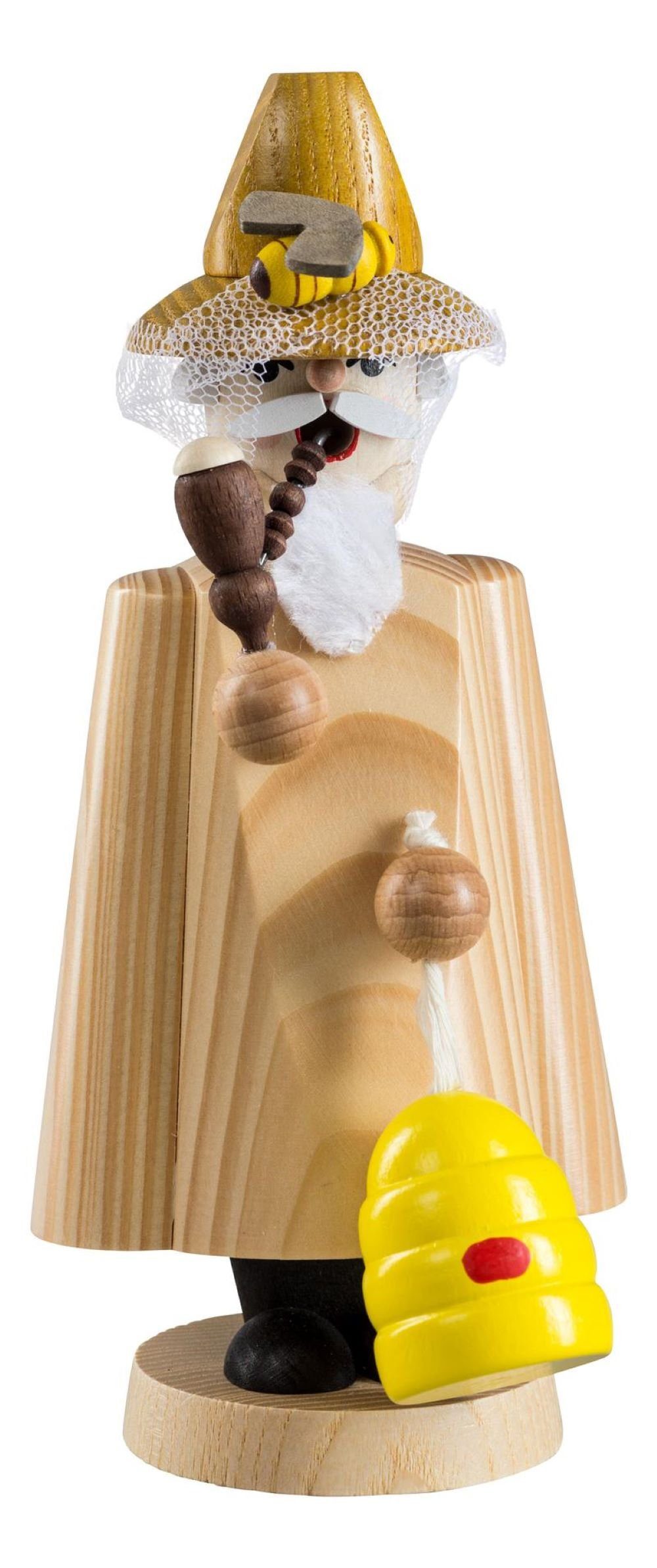 Richard Glaesser Räuchermännchen Imker, Höhe ca. 18 cm, Handwerkskunst original Erzgebirge