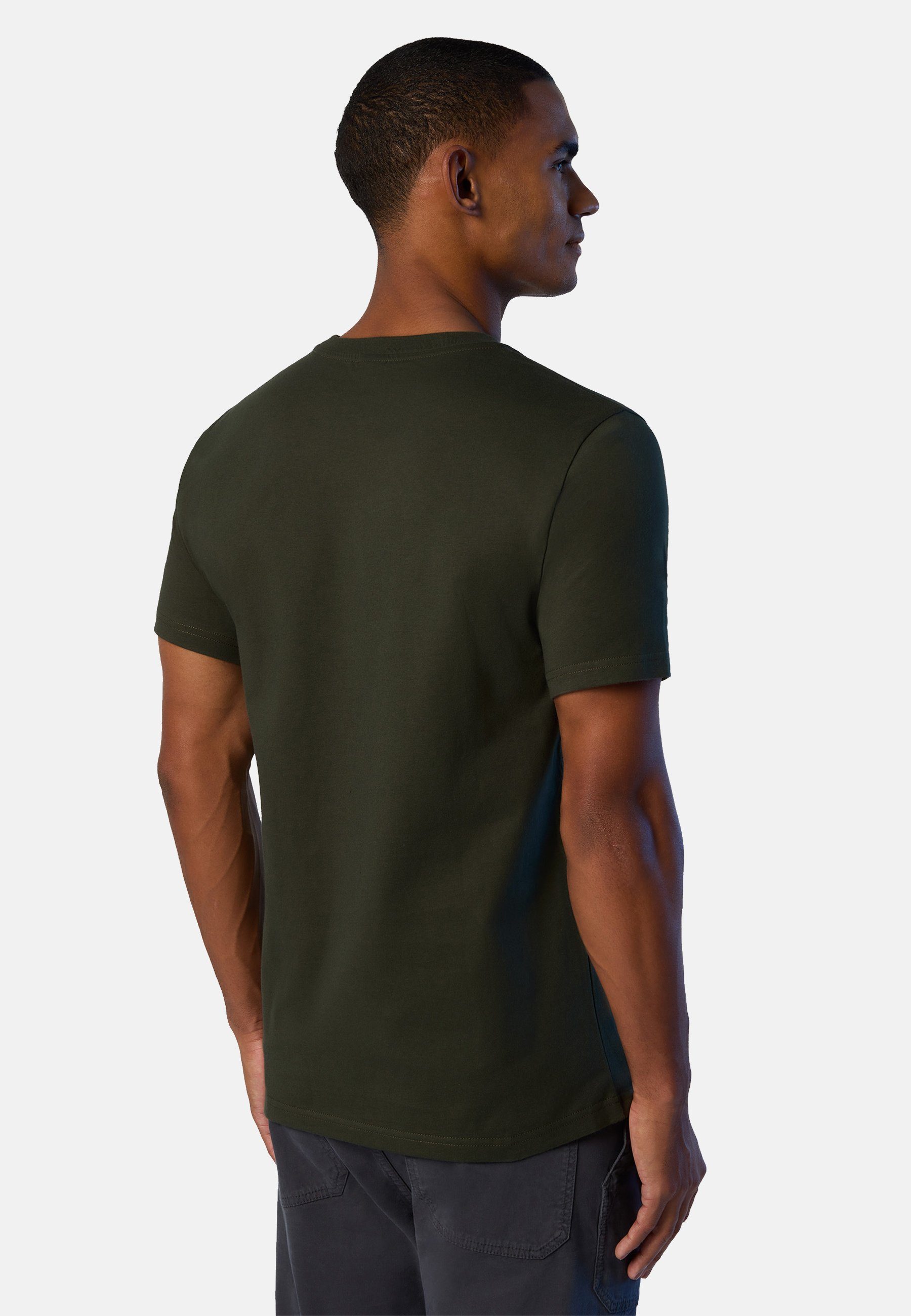 North Sails T-Shirt T-Shirt mit Design klassischem mit Logo-Druck green