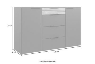 Wimex Kombikommode Tirol by fresh to go, mit schönem Massivholz-Detail, 135cm breit