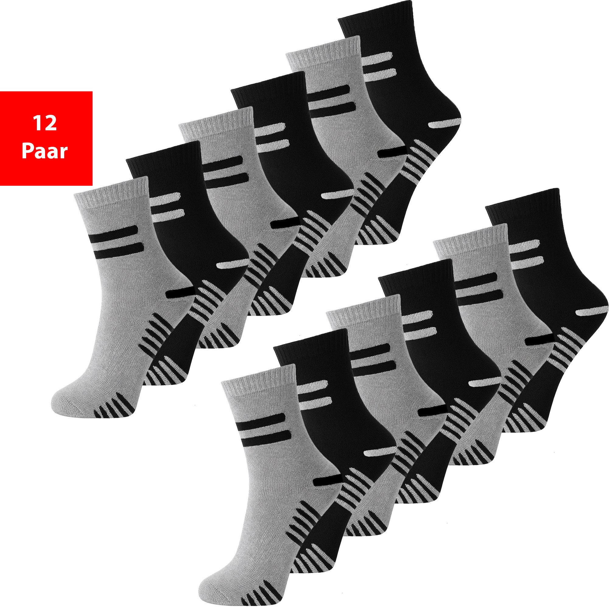 Fashionschmiede Thermosocken 6er & 12er Pack Herren und Damen warme Winter Socken Innenfrottee (Packung, 12-Paar, 12 Paar) extra flauschige dicht gestrickte Struktur sorgt für Wärme und Komfort