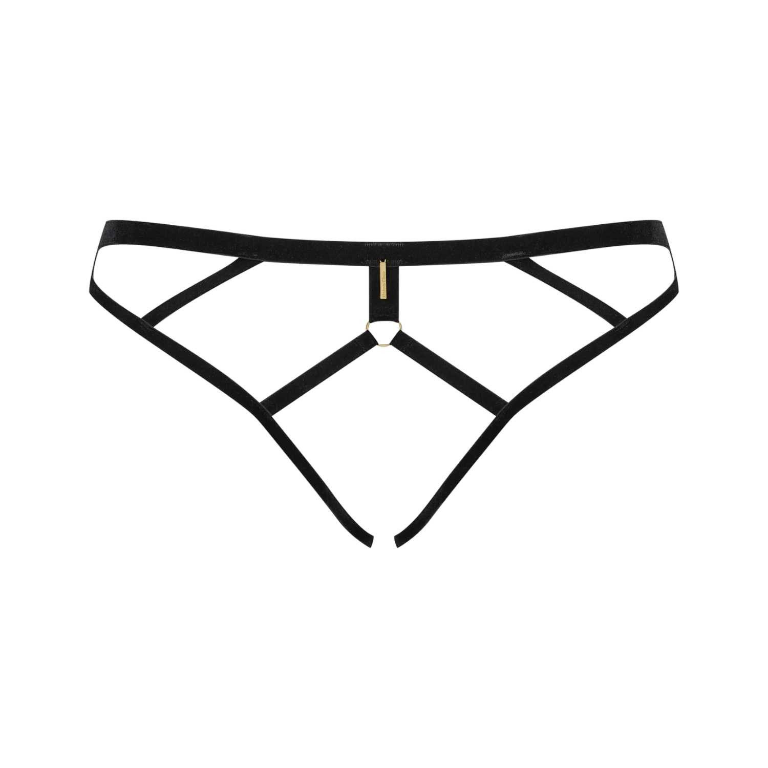 Maison Close Slip-Ouvert Les Fetiches Ouvert Slip Samt schwarz