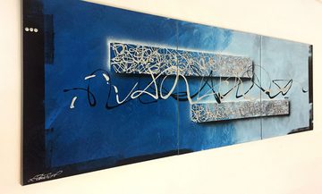 WandbilderXXL XXL-Wandbild Sounds Of Water 240 x 80 cm, Abstraktes Gemälde, handgemaltes Unikat