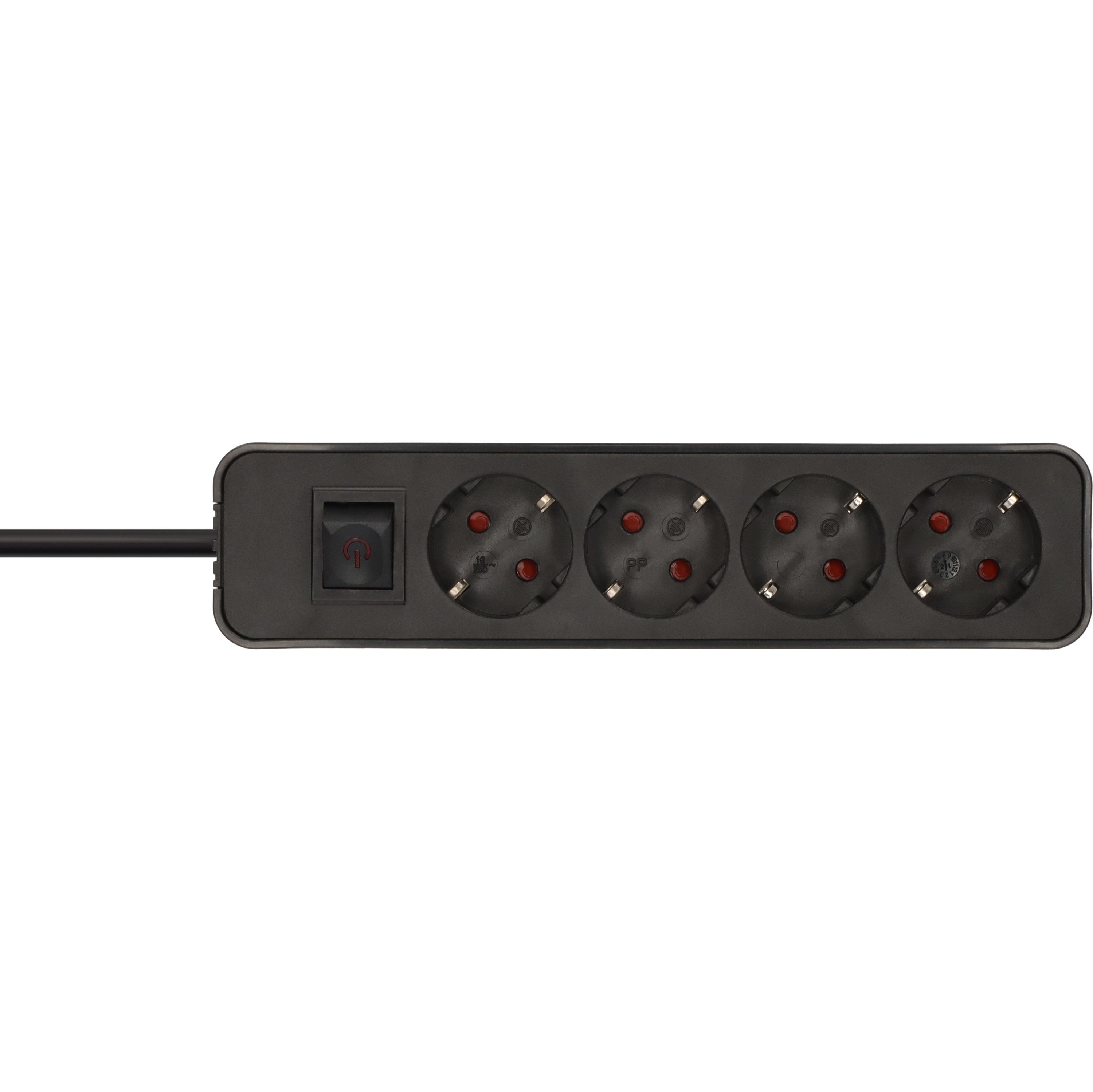 Brennenstuhl Steckdosenleiste 4-fach mit Schalter, Flachstecker und 1,4m Kabel Steckdosenleiste 4-fach (Kabellänge 1.4 m) – Bild 4 von 5