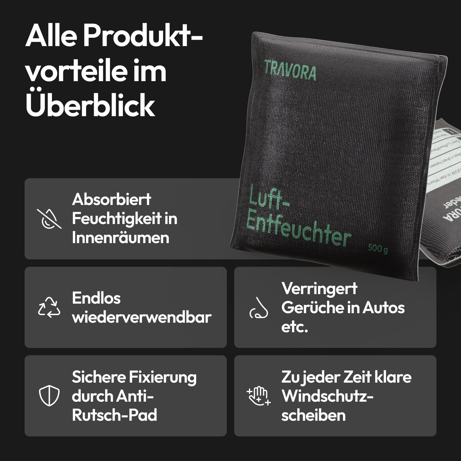 TRAVORA Luftentfeuchter Luftentfeuchter Auto Kissen mit Anti-Rutsch Pad, wi günstig online kaufen