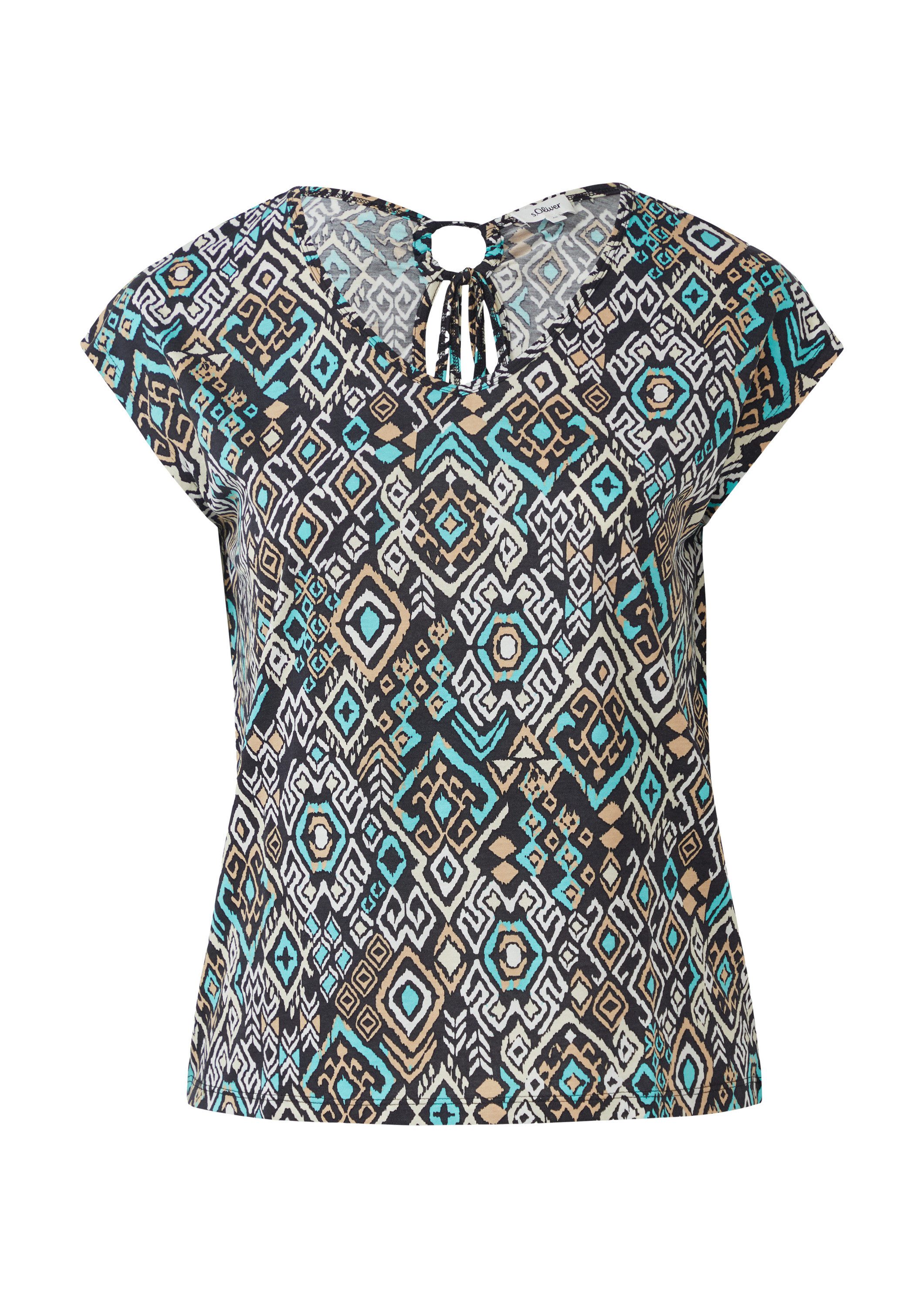 s.Oliver Kurzarmshirt T-Shirt Ärmelloses Relaxed-Fit-Shirt mit Cut-out und günstig online kaufen