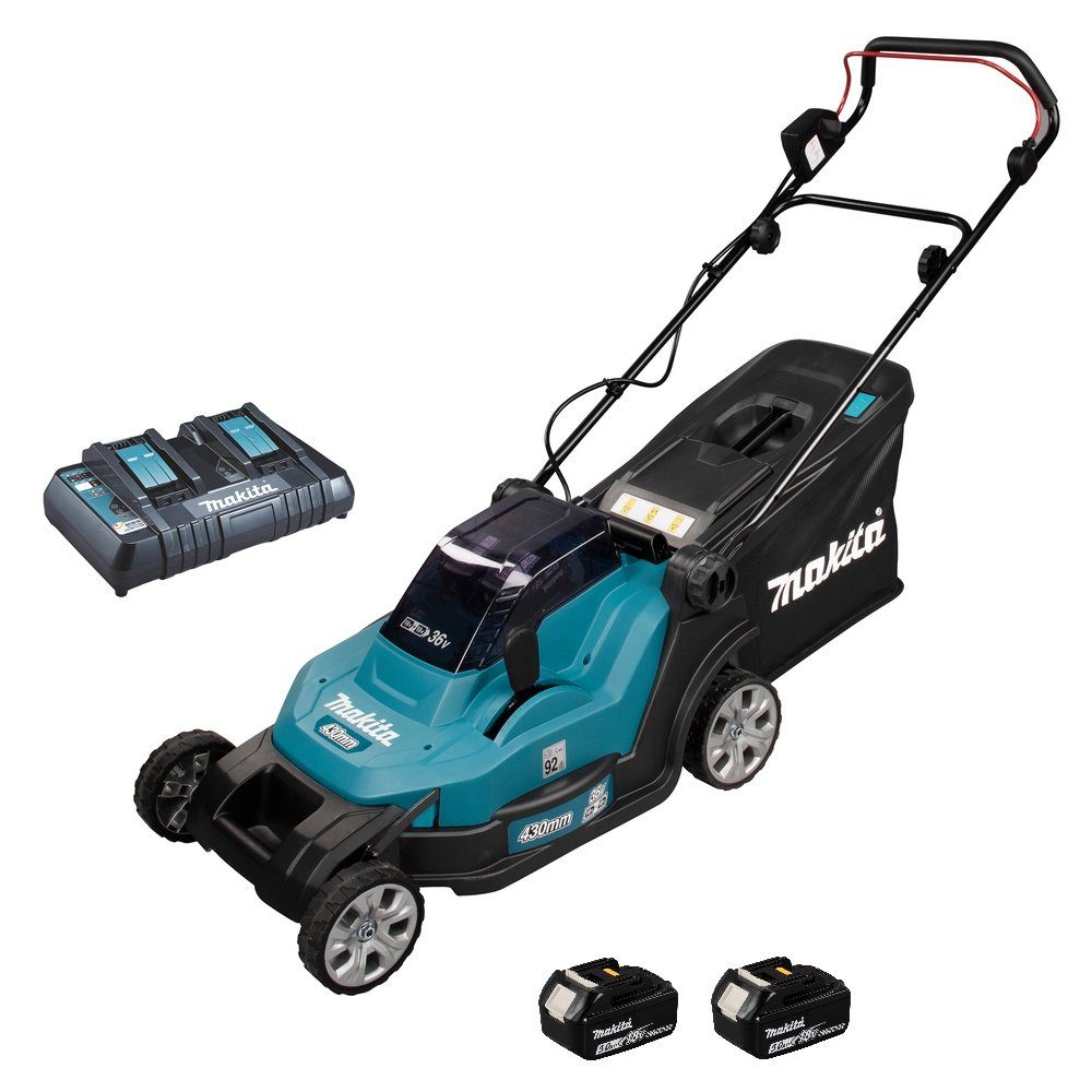 Makita Akkurasenmäher DLM432PT2, (mit Doppelladegerät und günstig online kaufen