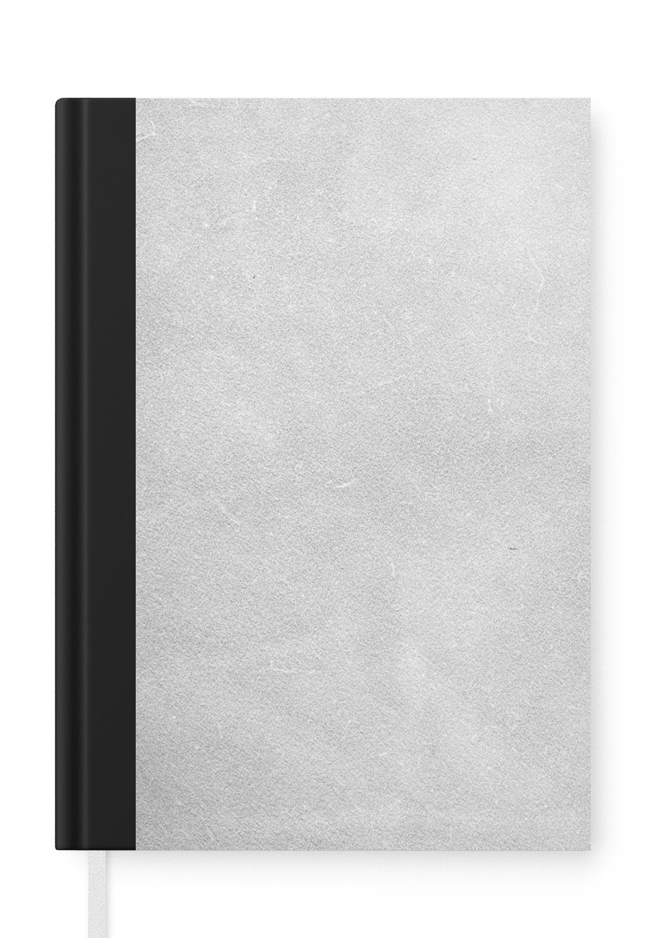 MuchoWow Notizbuch Leder - Strukturiert - Lederoptik - Grau, Journal, Merkzettel, Tagebuch, Notizheft, A5, 98 Seiten, Haushaltsbuch