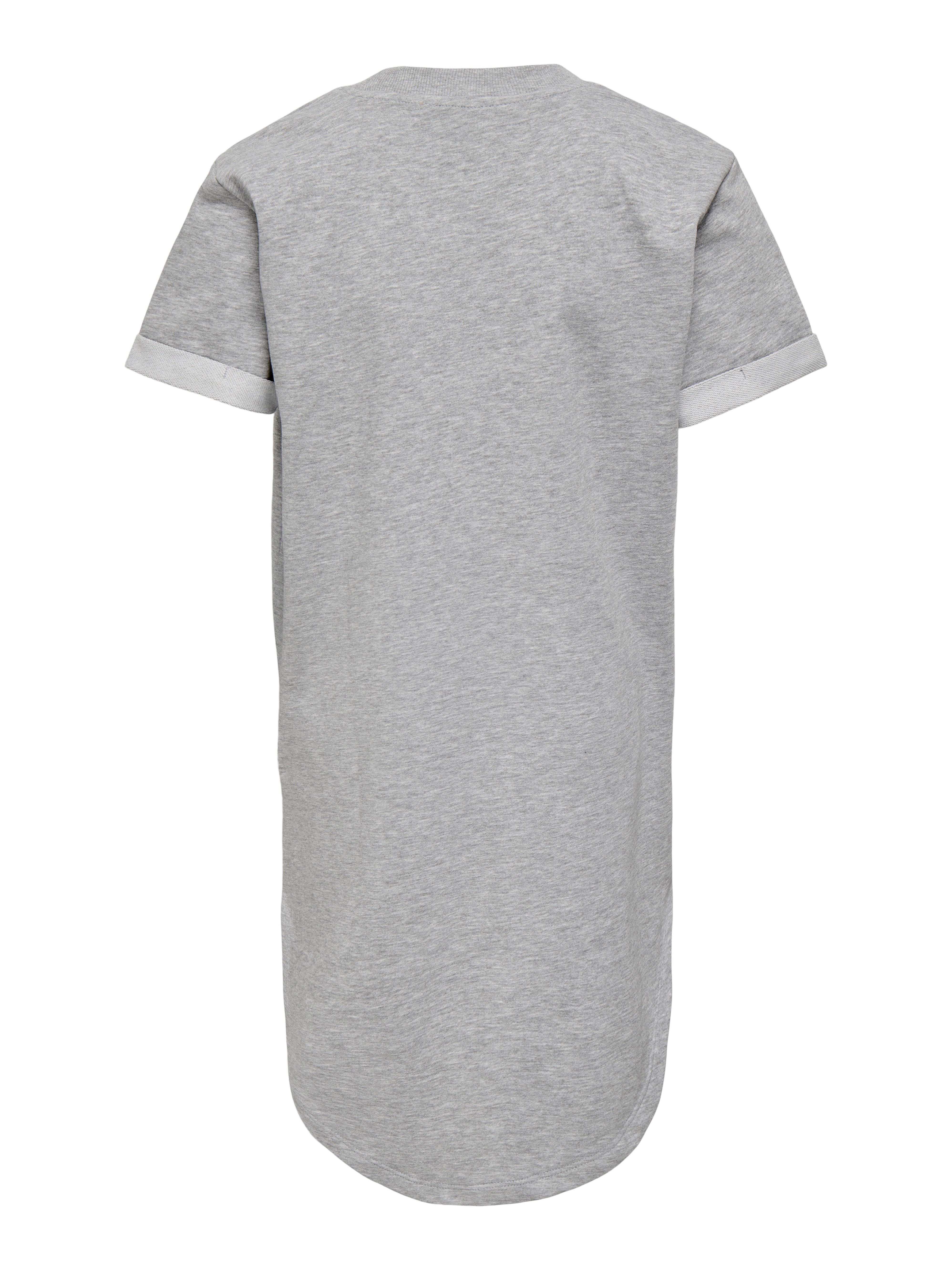 KIDS ONLY Sweatkleid KOGINE S/S DRESS VD ZA JRS mit abgerundetem Saum, hinten etwas länger geschnitten