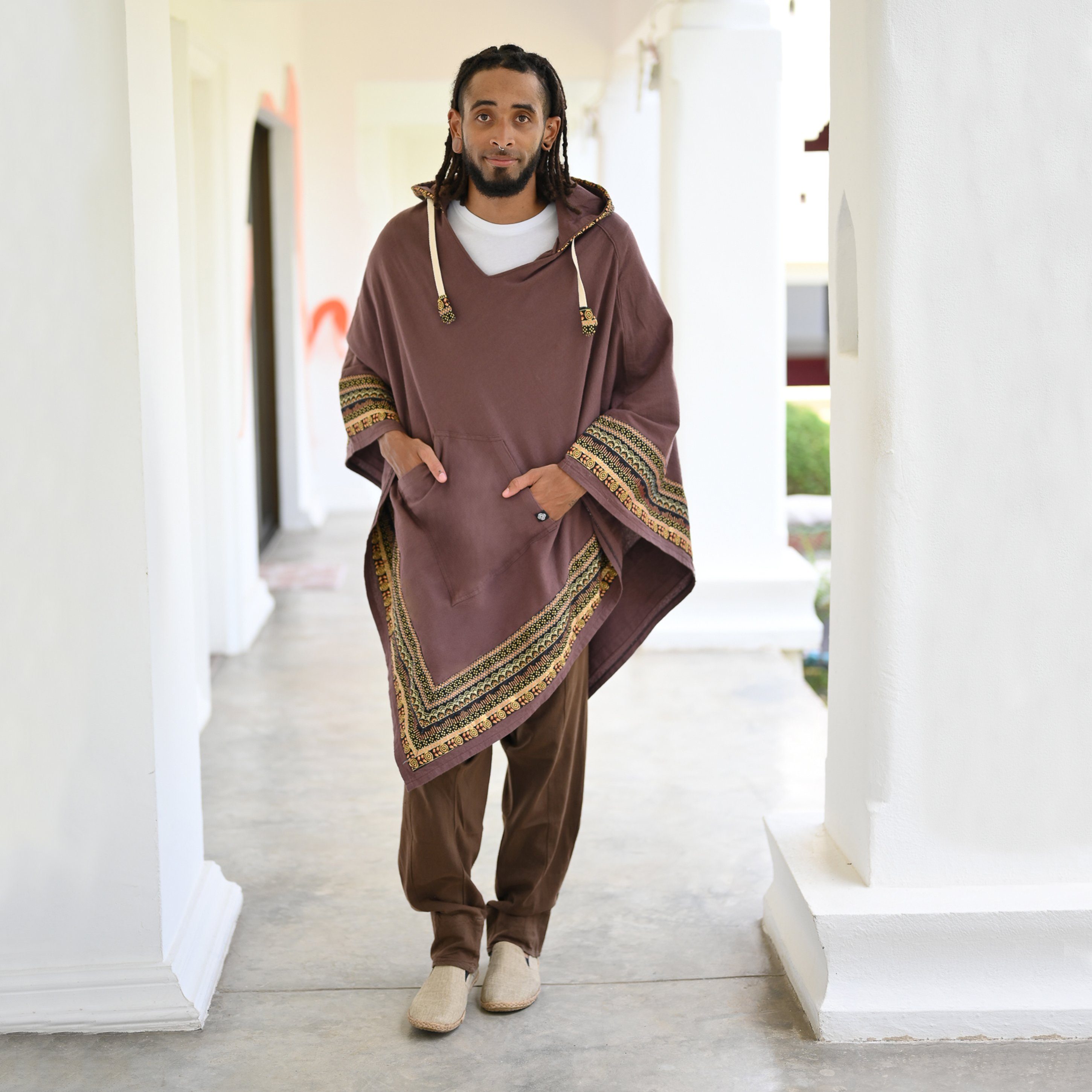 Virblatt Poncho Pour Homme Et Femme | Laine Et Polaire | Poncho En