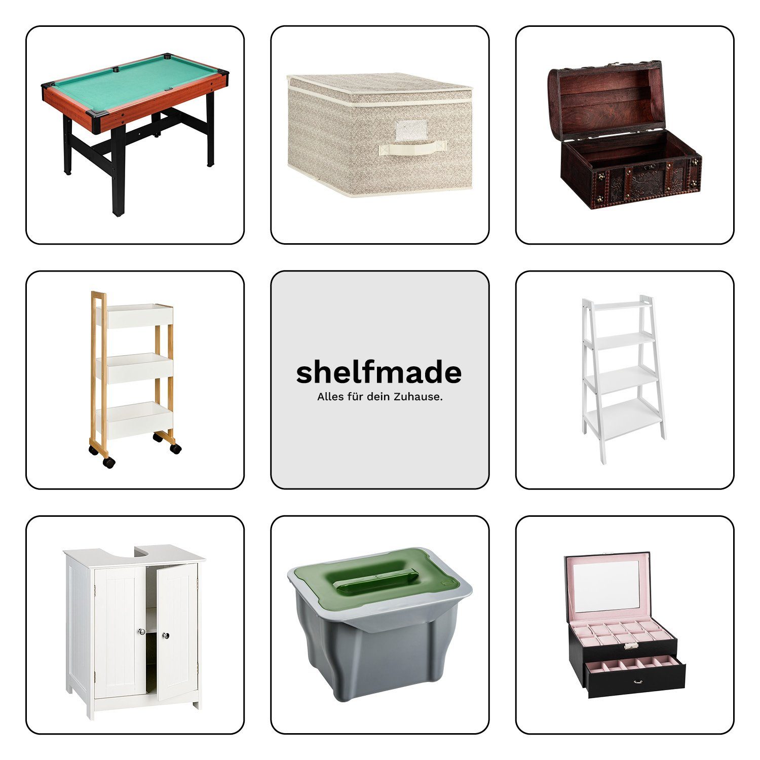 shelfmade Biomülleimer Bio- Abfalleimer Mülleimer mit Deckel 5l zum Einhängen aus Kunststoff