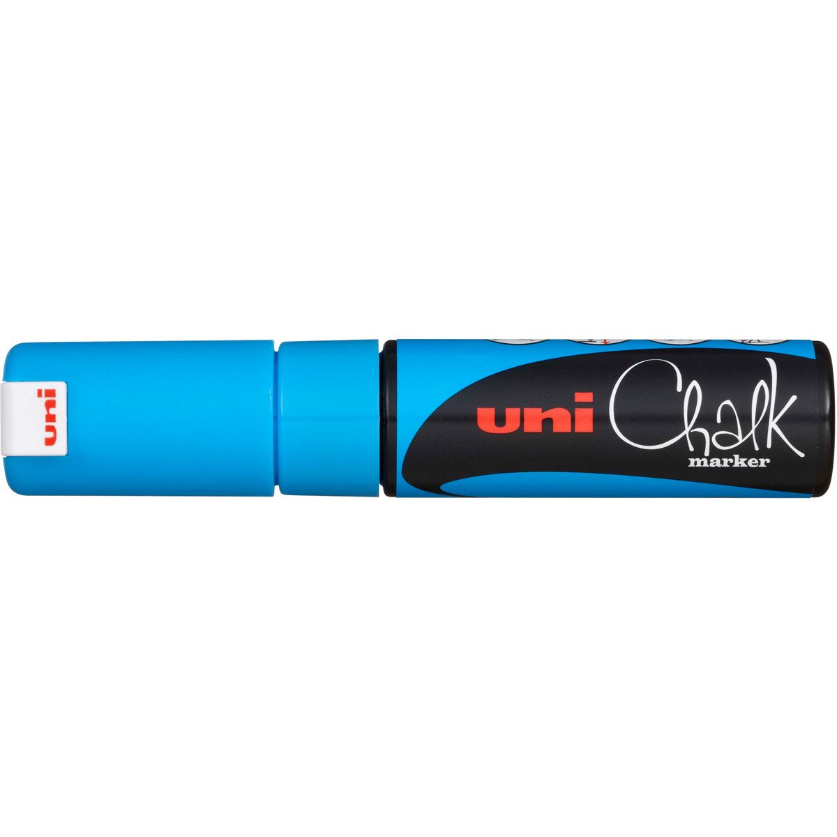 Mitsubishi Marker uni-ball Kreidemarker Chalk PWE-8K, hellblau, Keilspitze