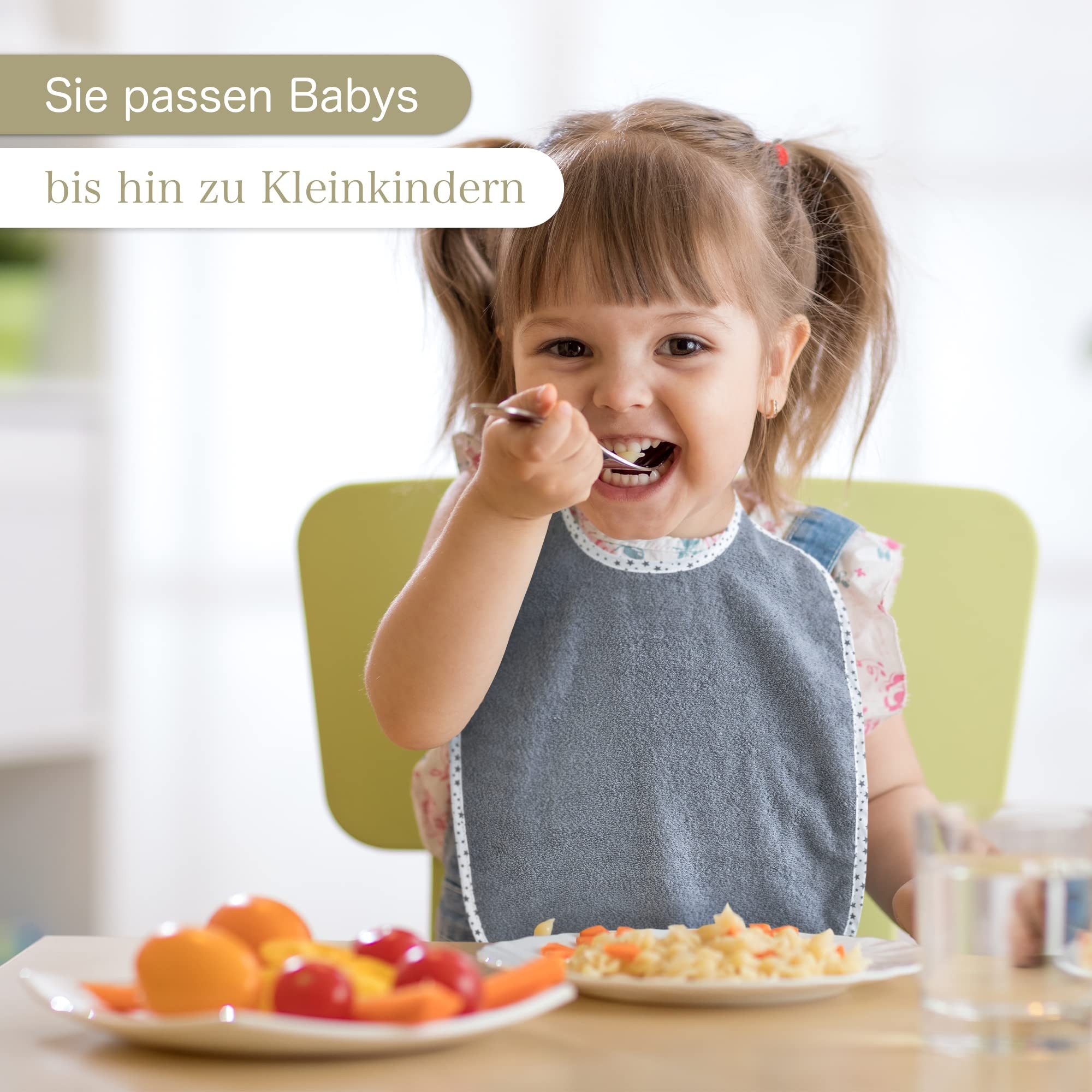 KiGATEX Lätzchen KiGATEX 3er Set XXL Babylätzchen aus Baumwolle