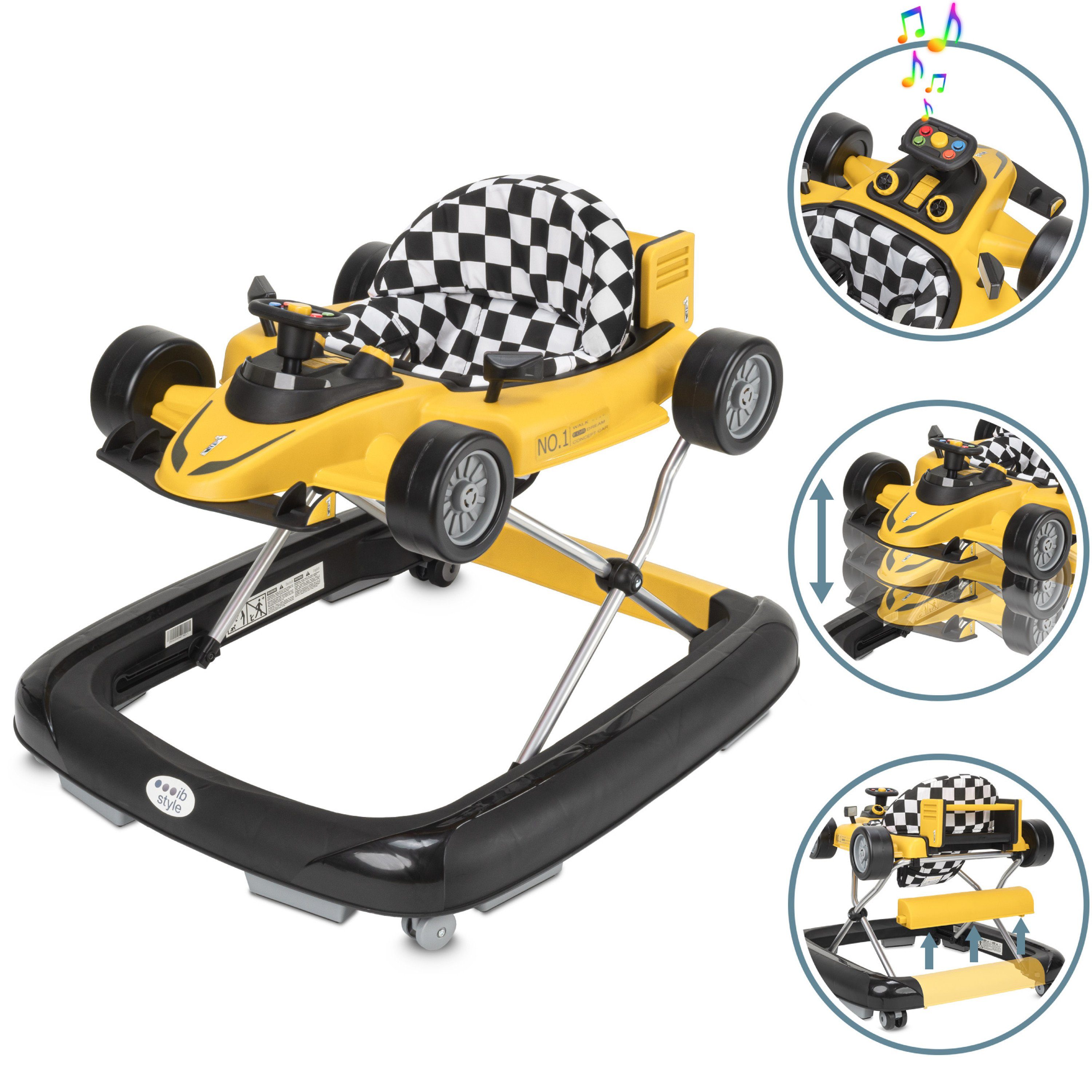 - Little Babywalker style mit Gelb, Speedster Lauflernwagen ib Lauflernhilfe Laufwagen Soundeffekten Abnehmbarer